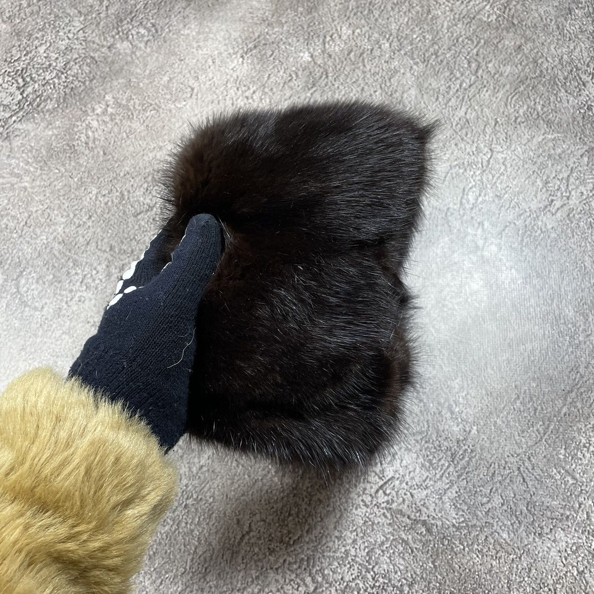 Vintage Vintage 90s Skeleton Hand Fuzzy Beanie Black Grunge Logo OS Size ONE SIZE - 4 Thumbnail