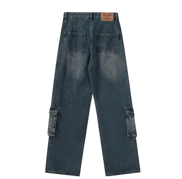 VIBE High Street Vintage Wash Distressed Multi-Pocket Jeans Size US 34 / EU 50 - 2 Thumbnail