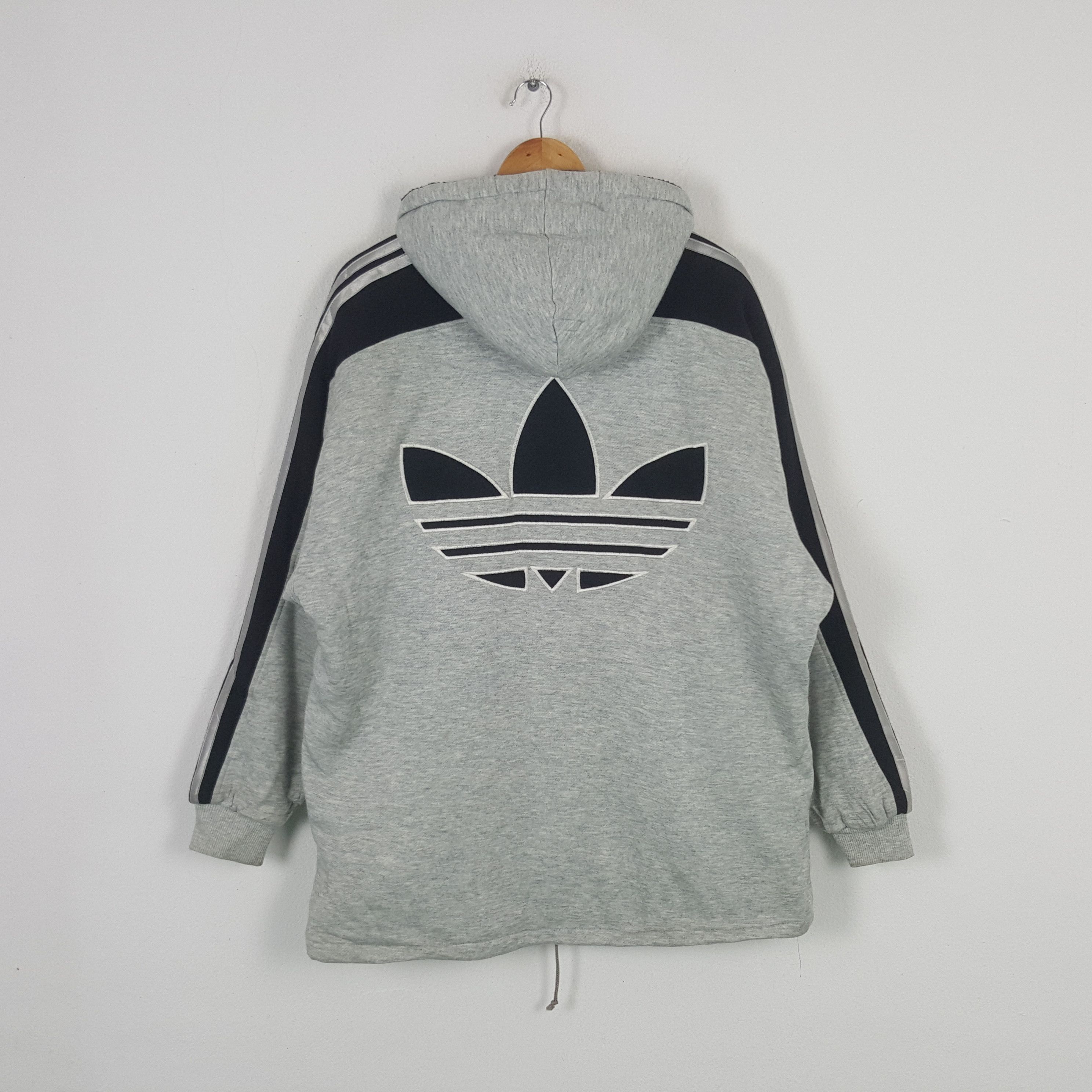 Adidas × Vintage Vintage Adidas American Brand Big Logo Hoodies C282N9 Size US XL / EU 56 / 4 - 3 Thumbnail
