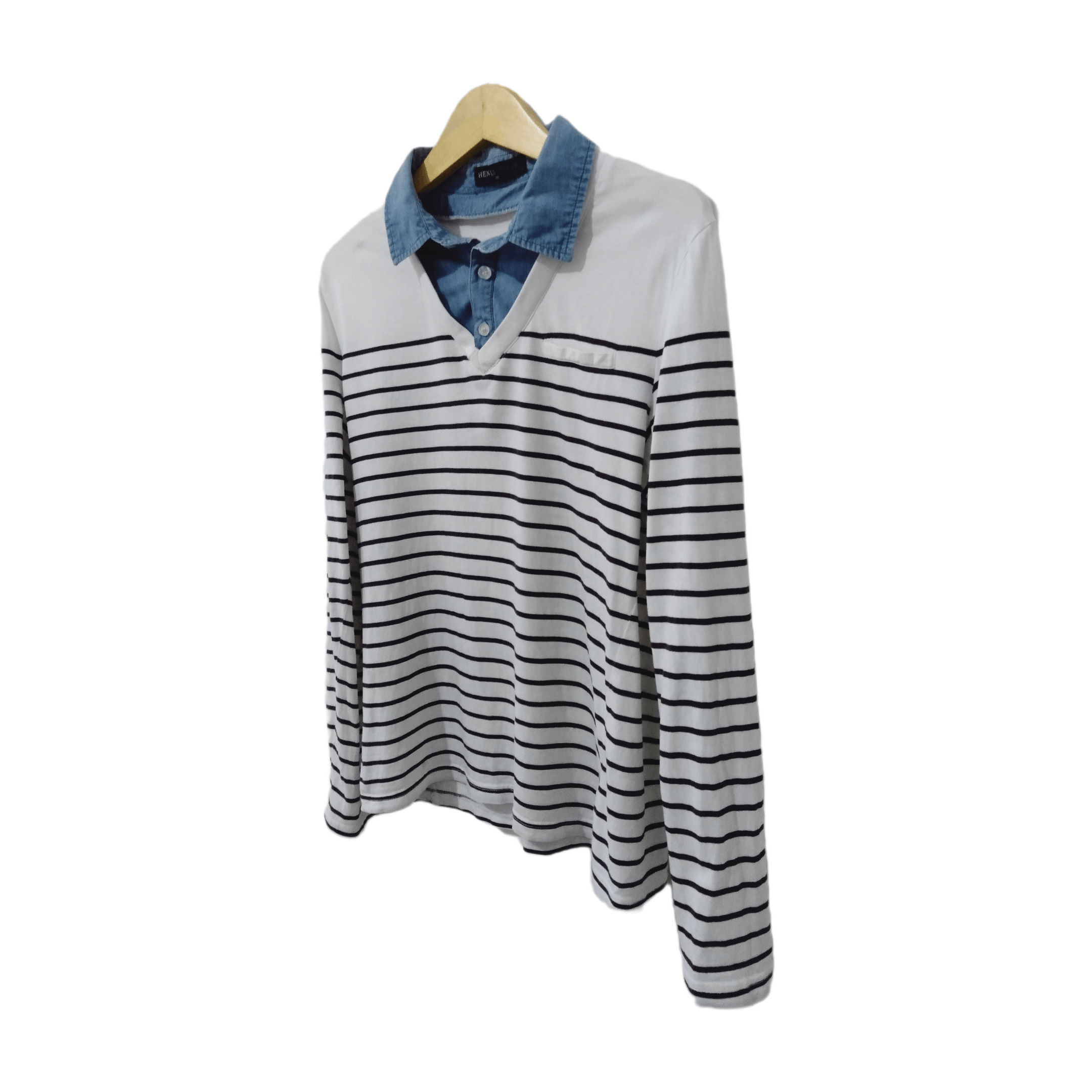 Japanese Brand Double Layer Henus Edwin Stripe Long Slevee Size US M / EU 48-50 / 2 - 3 Thumbnail