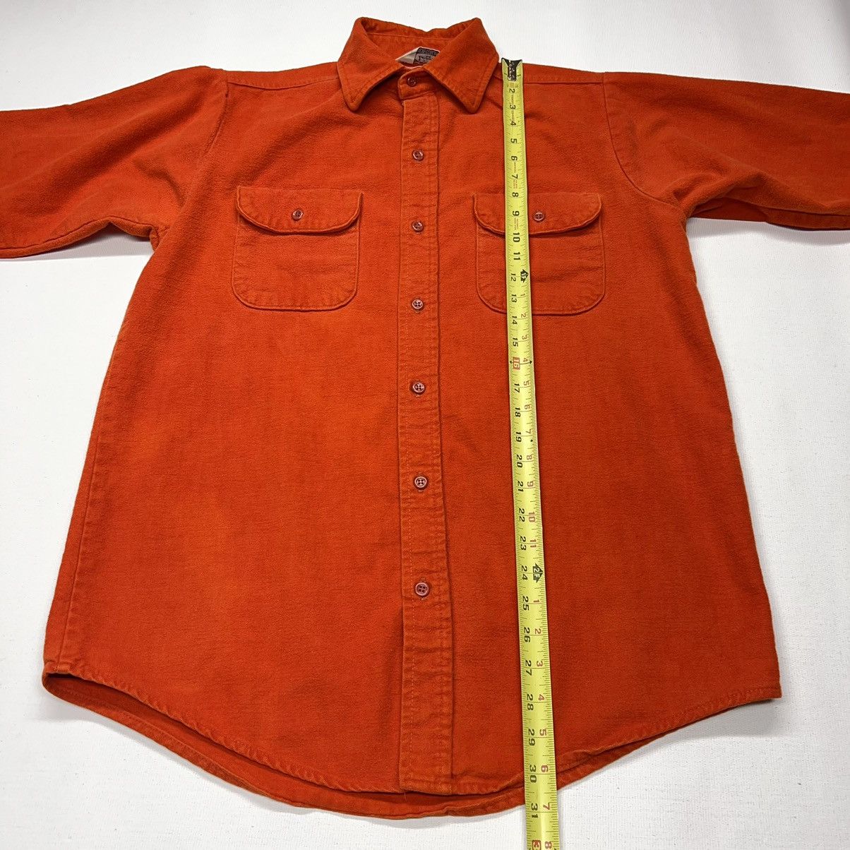 Vintage VTG Mr Leggs Flannel Shirt Orange Chamois Button Up Pocket Size US M / EU 48-50 / 2 - 13 Thumbnail