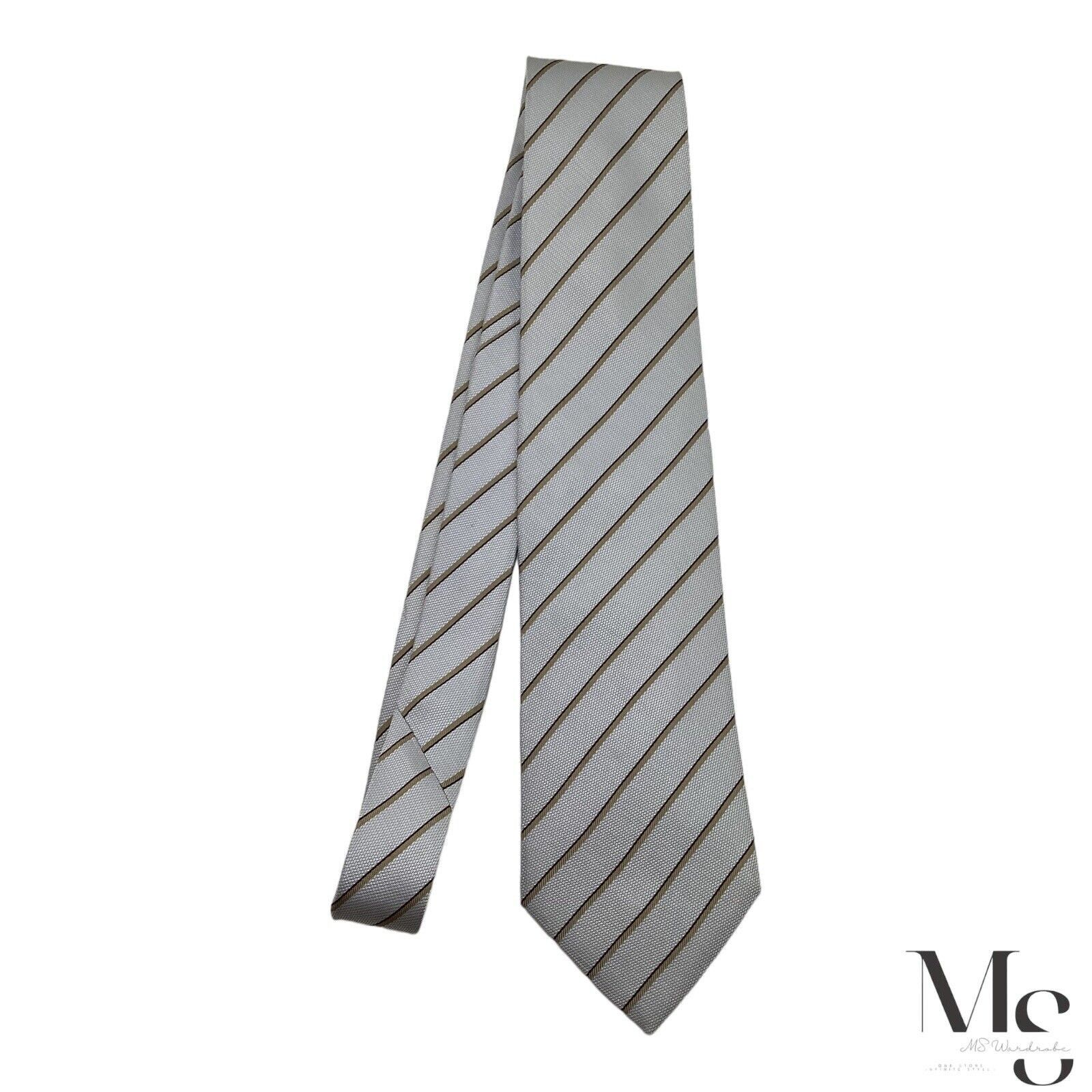 Armani ARMANI COLLEZIONI Light Blue Striped Silk Tie Made In Italy Size ONE SIZE - 6 Thumbnail