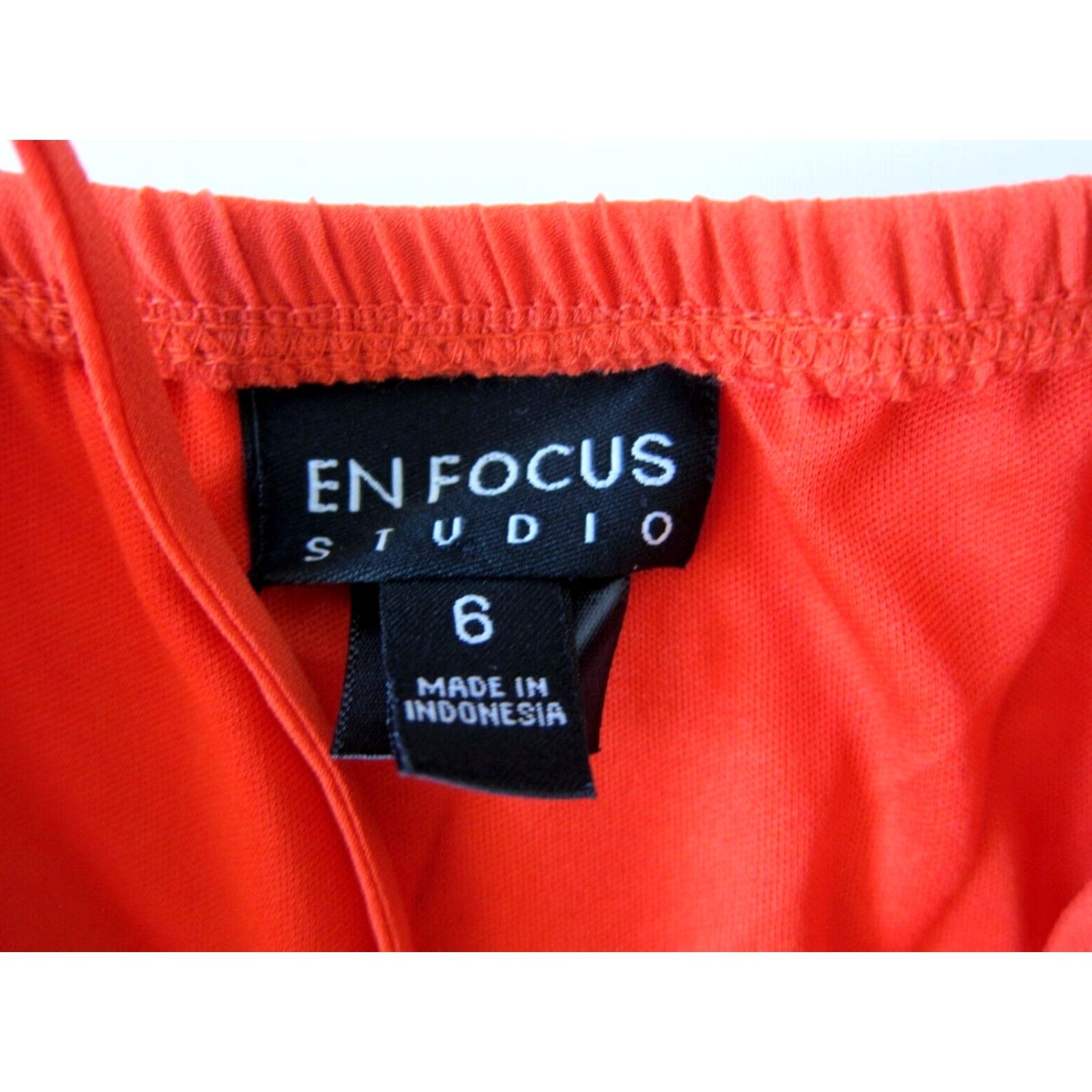 Vintage NWT En Focus Orange Satin Black Pleated Spaghetti Strap Maxi Tank Sun Dress 6 Size M / US 6-8 / IT 42-44 - 4 Thumbnail