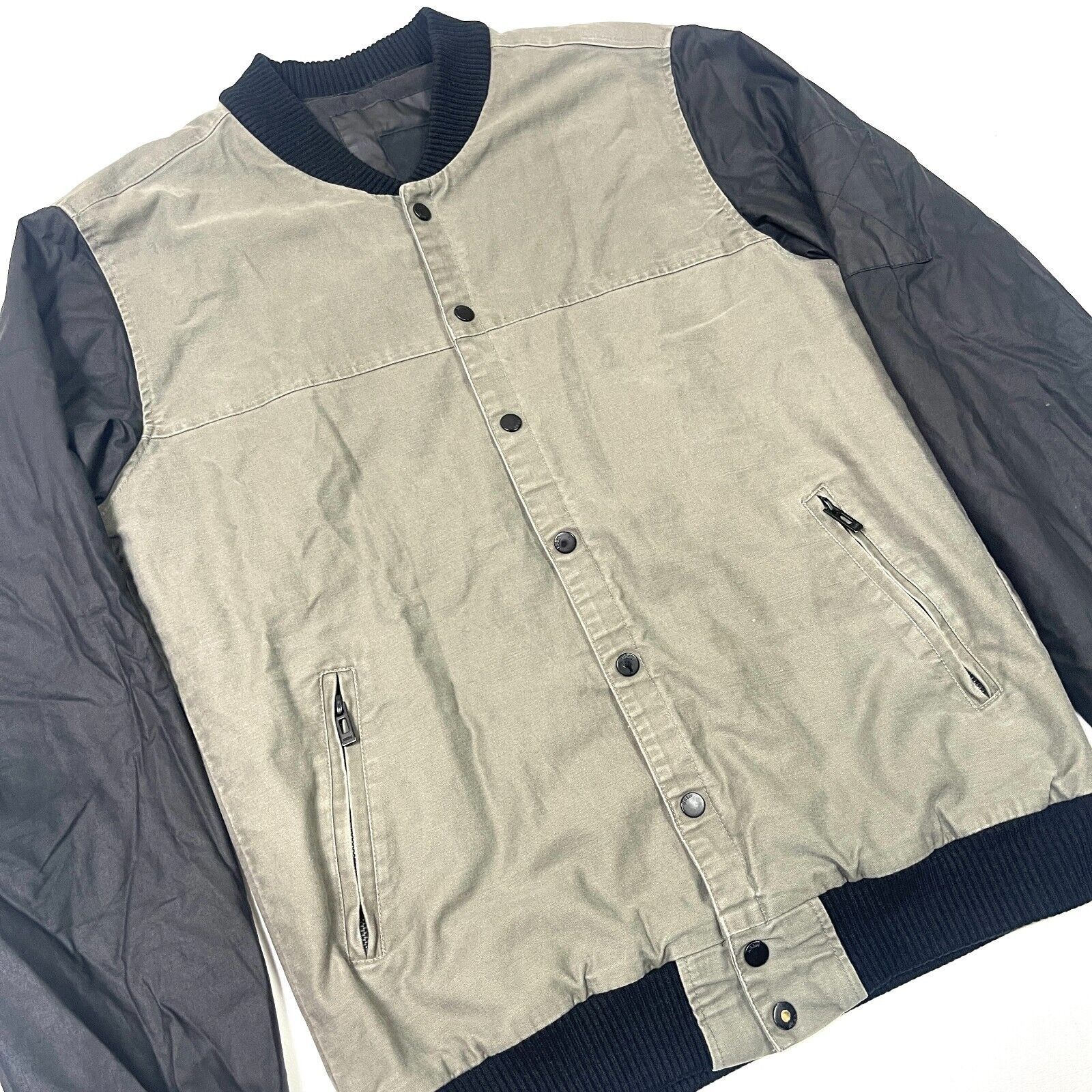 KREW Kr3w Olive Green Black Bomber Varsity Jacket size Large L Size US L / EU 52-54 / 3 - 2 Thumbnail