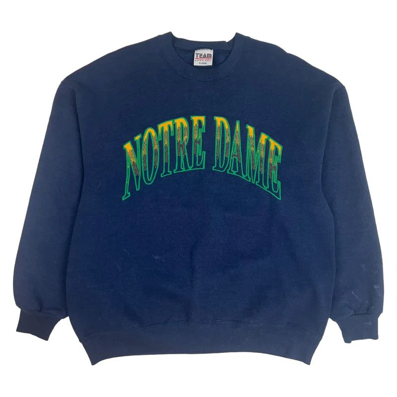 VINTAGE NOTRE DAME CREWNECK SWEATER NAVY