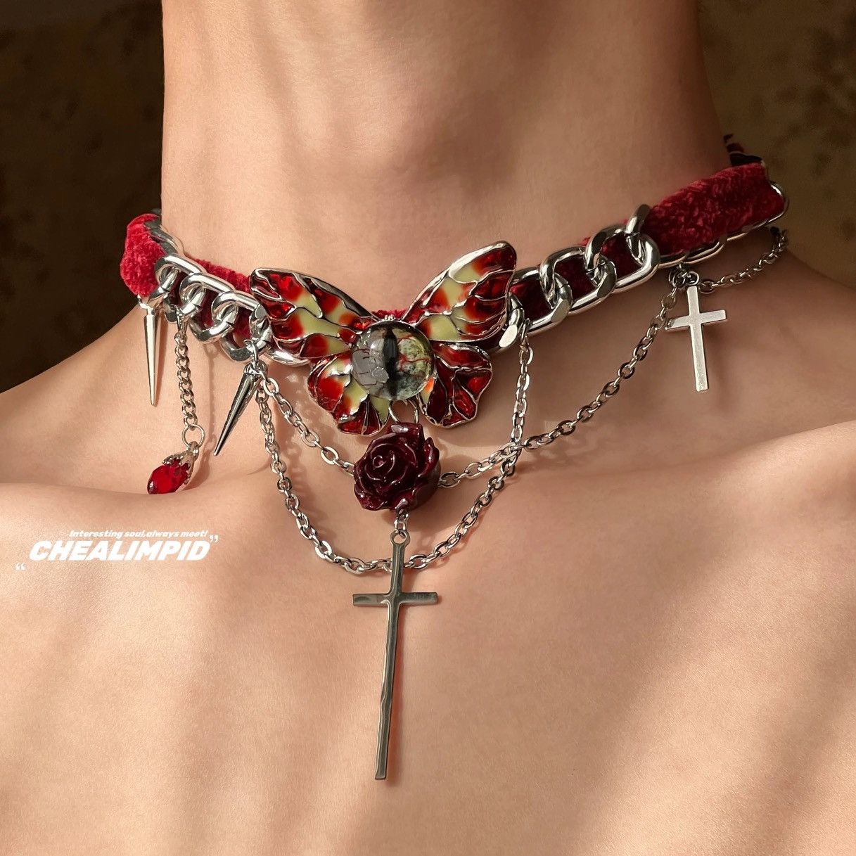 Japanese Brand × Vintage Retro punk necklace Size ONE SIZE - 2 Thumbnail