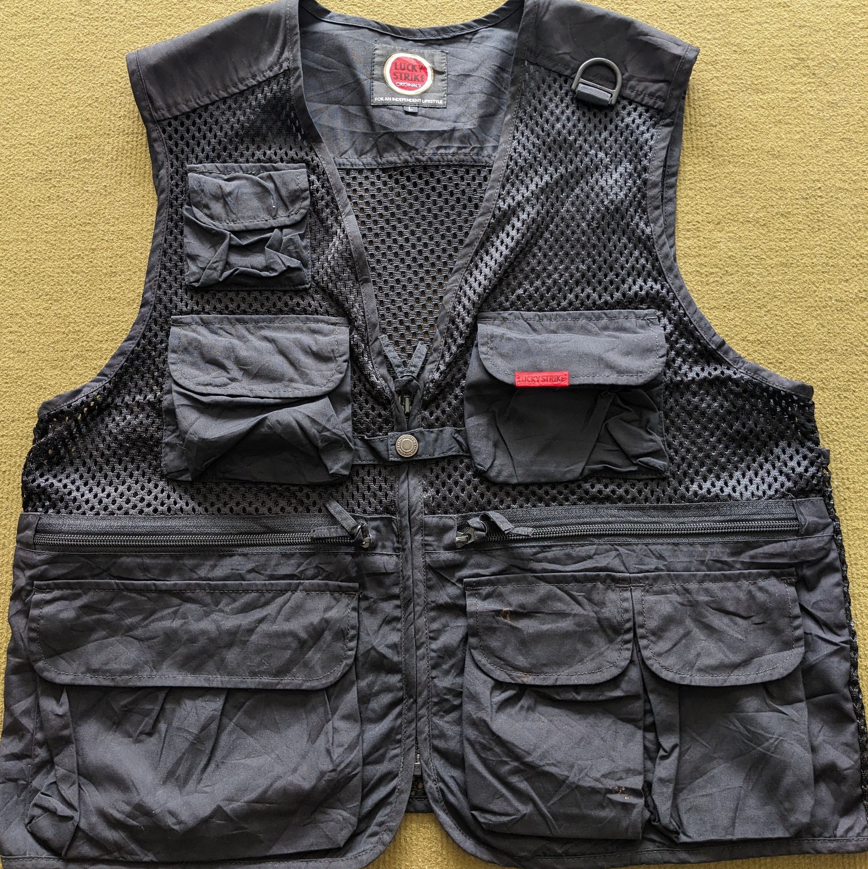 Other Vintage LUCKY STRIKE Racing Team Tactical Vest Size US L / EU 52-54 / 3 - 3 Thumbnail