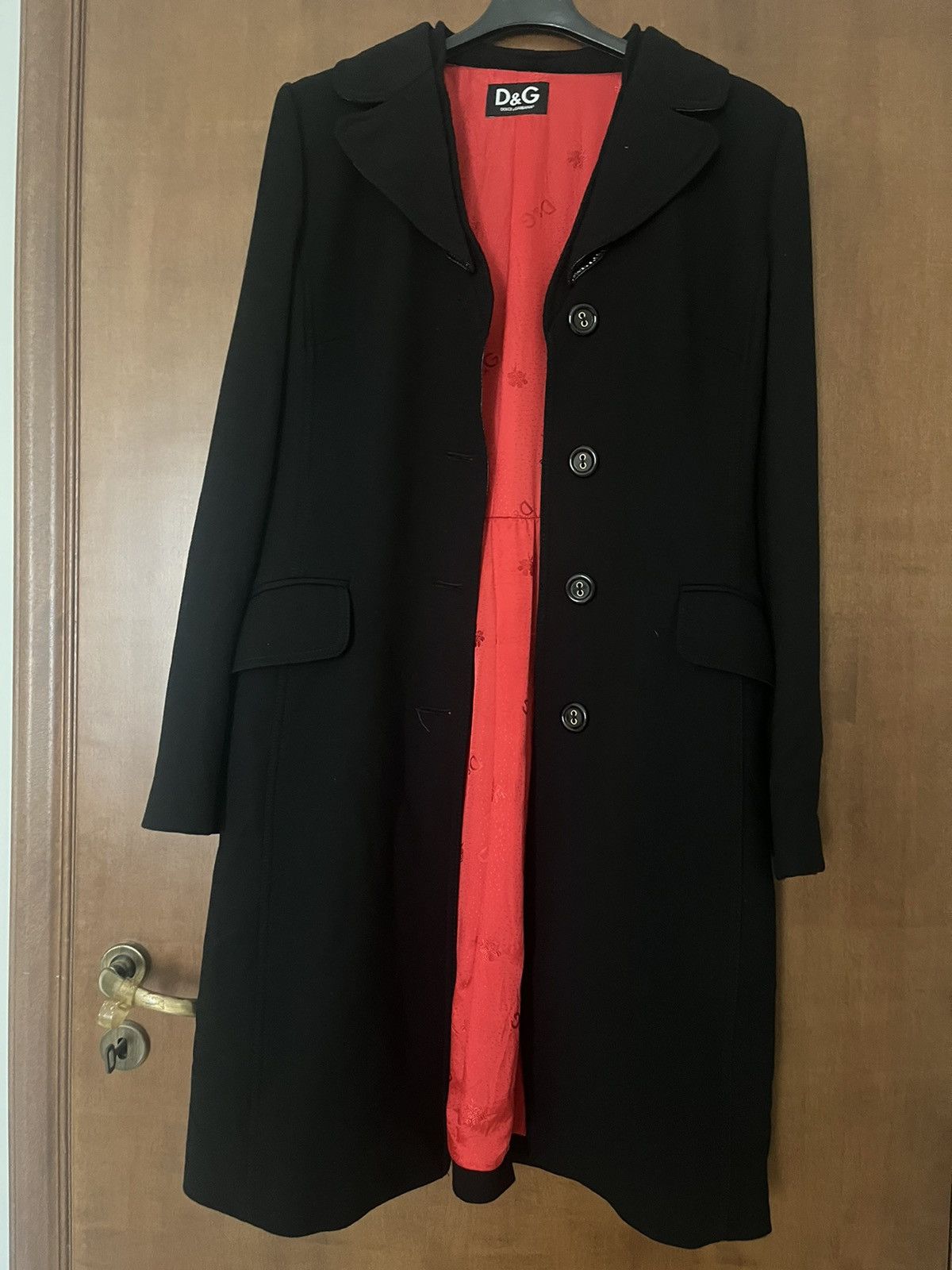 Dolce & Gabbana D&G Y2K Archive Black Long Coat