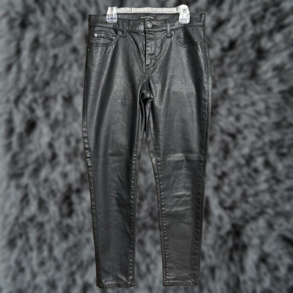 Banana Republic Banana Republic Pants 4P Petite Black Solid Skinny Pocket Relaxed Retro Y2K Glam Streetwear Night Out Size 28" / US 6 / IT 42 - 1 Thumbnail