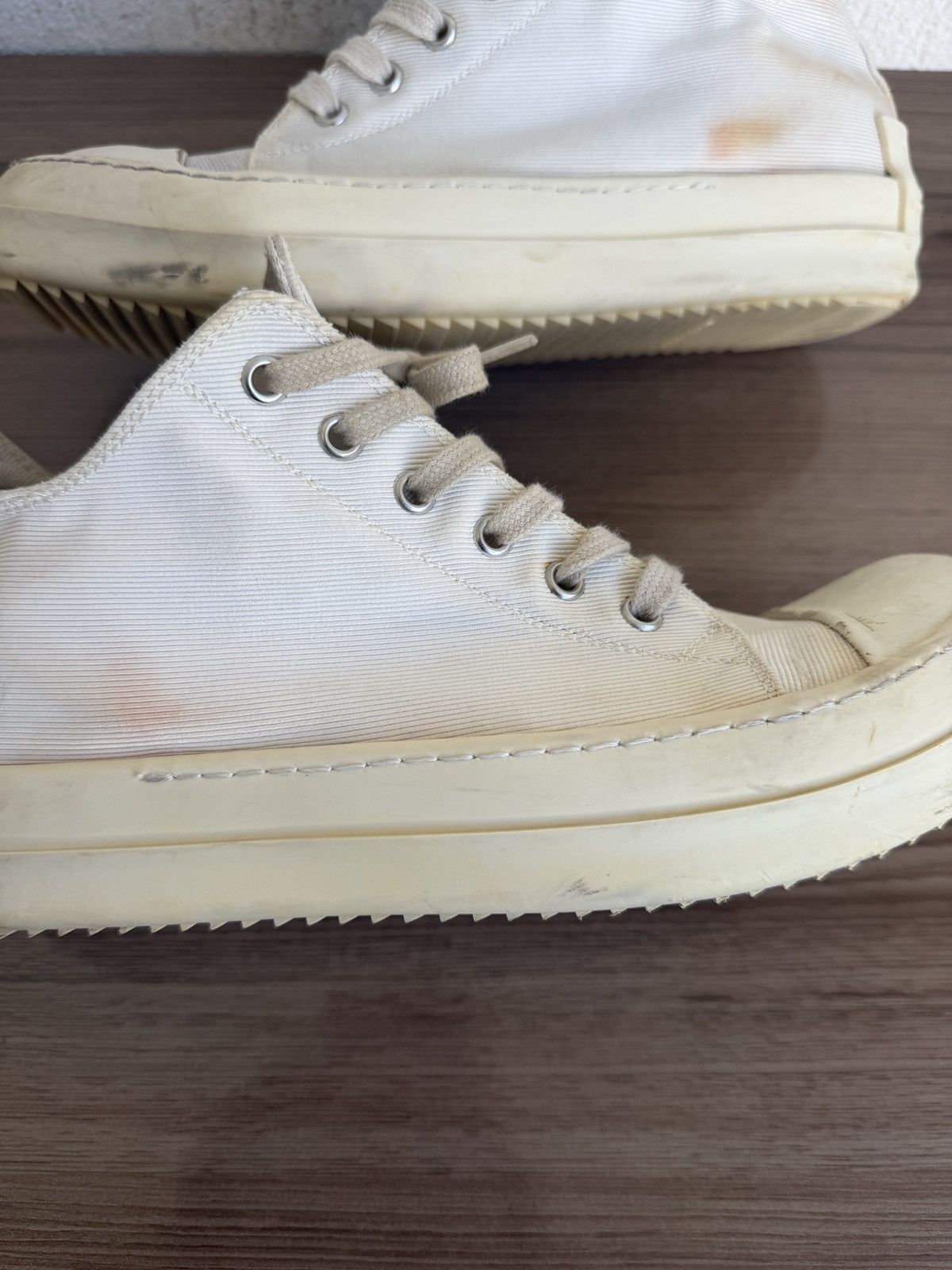 Rick Owens Drkshdw Khaki canvas ramones Size US 8 / EU 41 - 3 Thumbnail