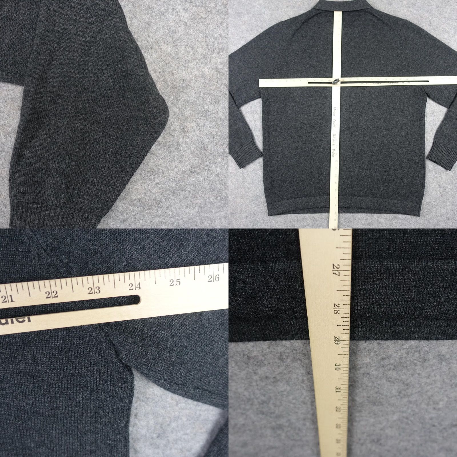 Rodd & Gunn Rodd & Gunn Sweater Mens L Gray Merino Wool Cotton Polo Collar Pullover Knit Size US L / EU 52-54 / 3 - 9 Thumbnail