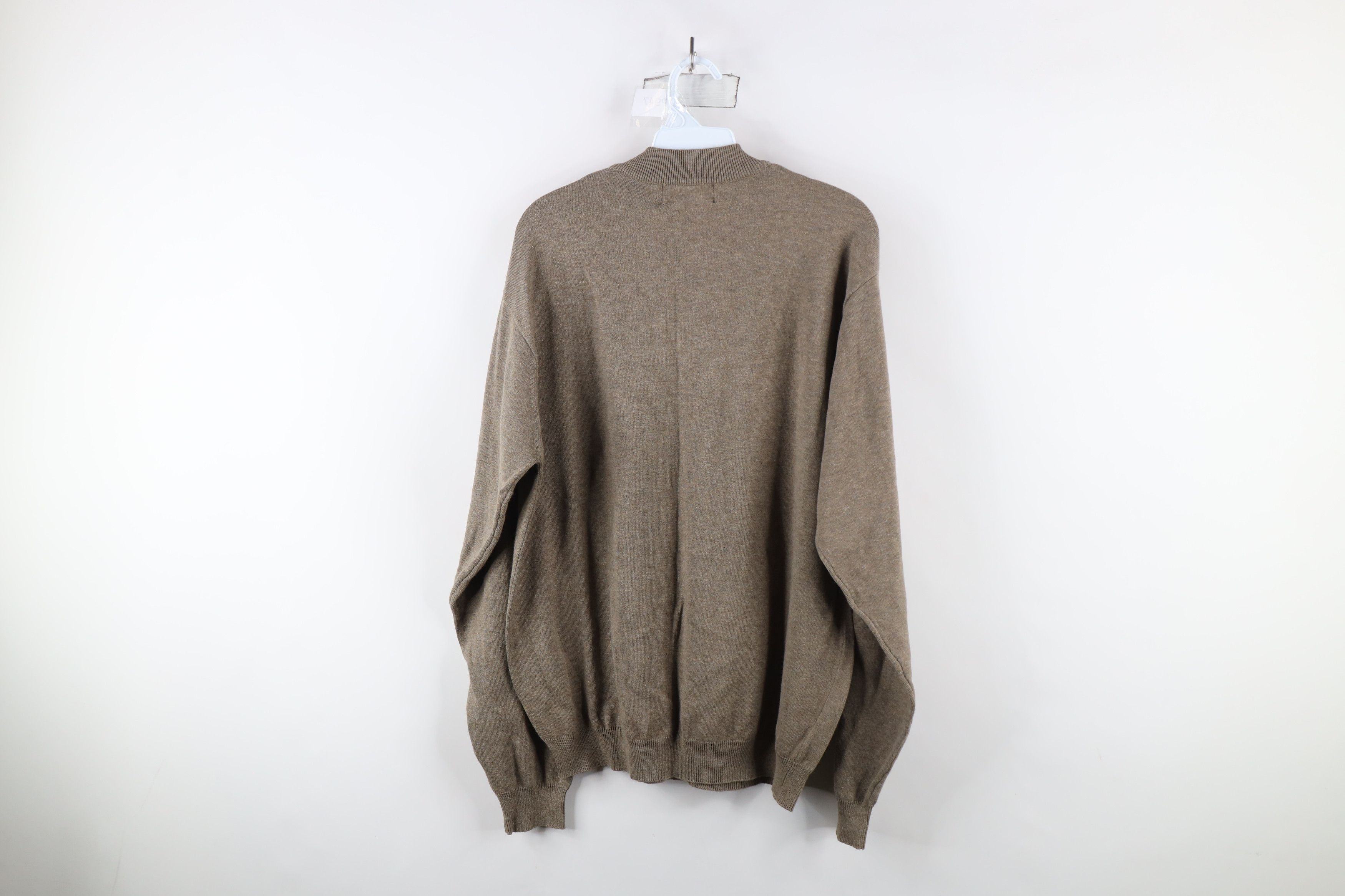 Vintage Vintage 90s Streetwear Cotton Knit Mock Neck Sweater Size US L / EU 52-54 / 3 - 9 Thumbnail
