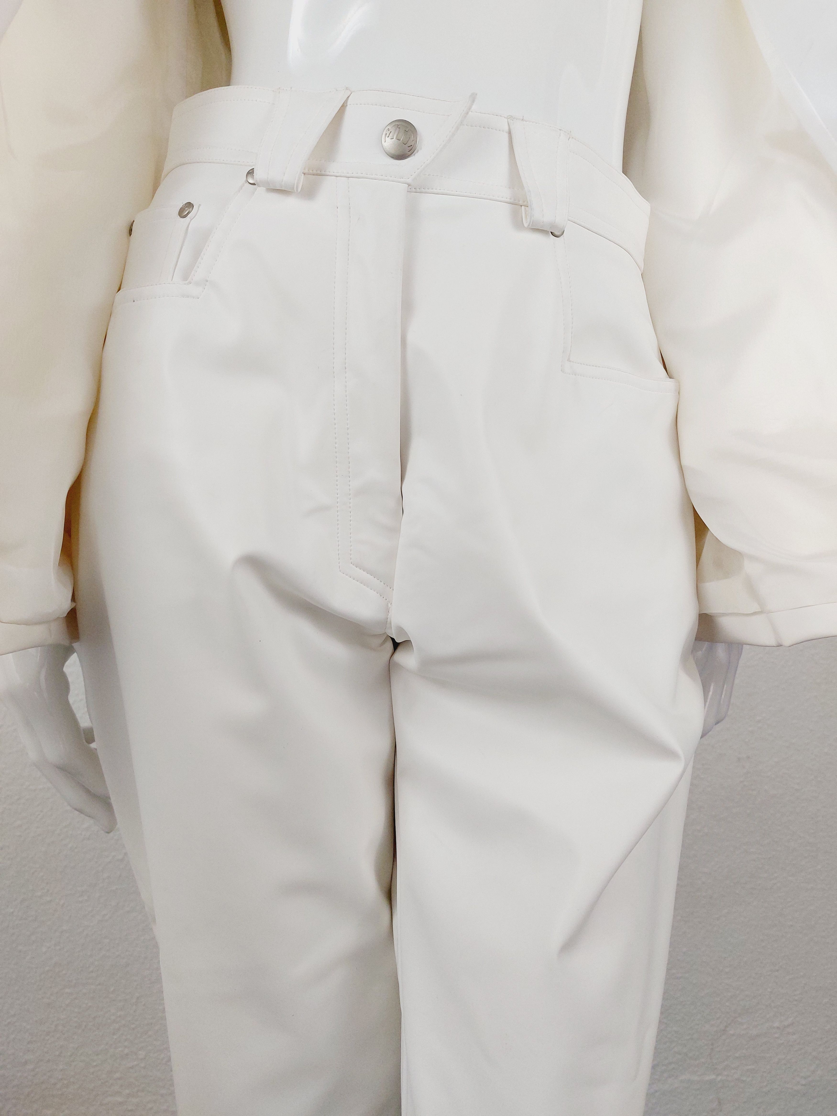 Thierry Mugler Thierry Mugler PVC Rubber White Plastic Couture Jacket Suit Size M / US 6-8 / IT 42-44 - 25 Thumbnail