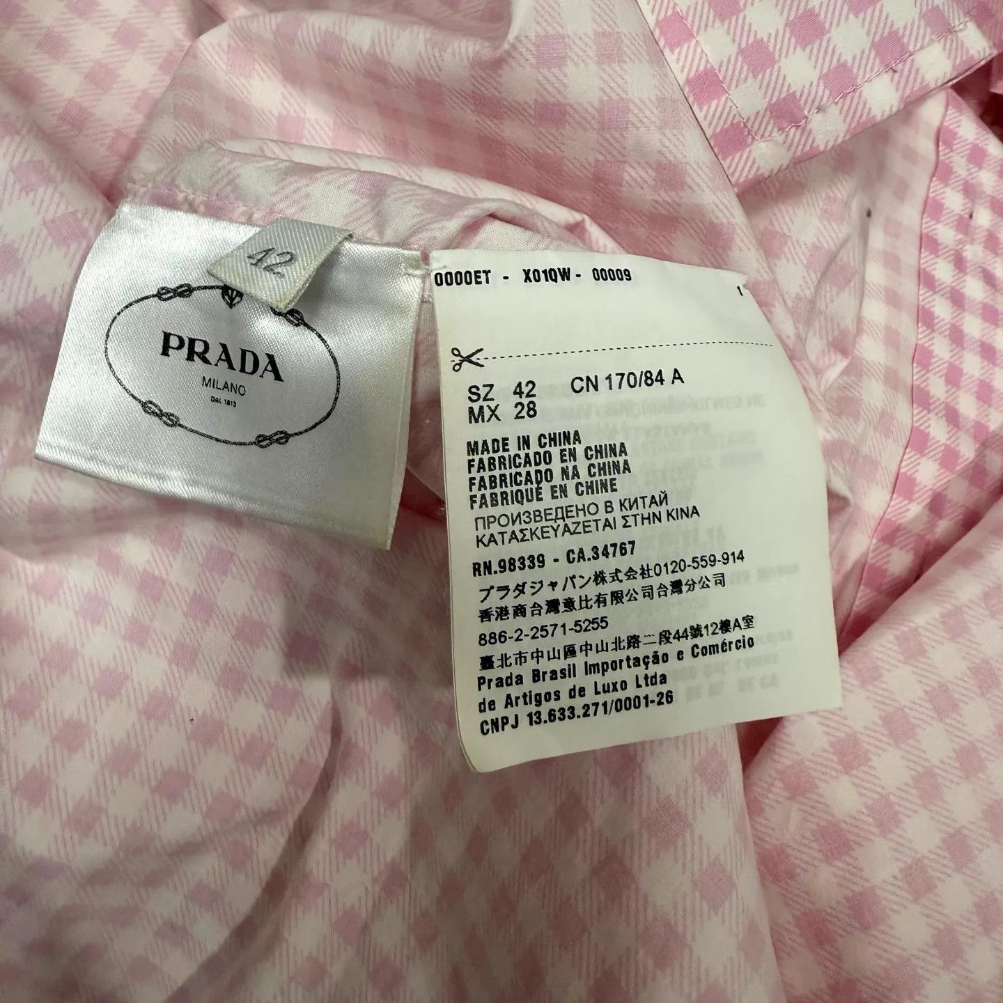 Prada Prada Pink Checkered Sleeveless Dress 42 99 New Size M / US 6-8 / IT 42-44 - 4 Thumbnail