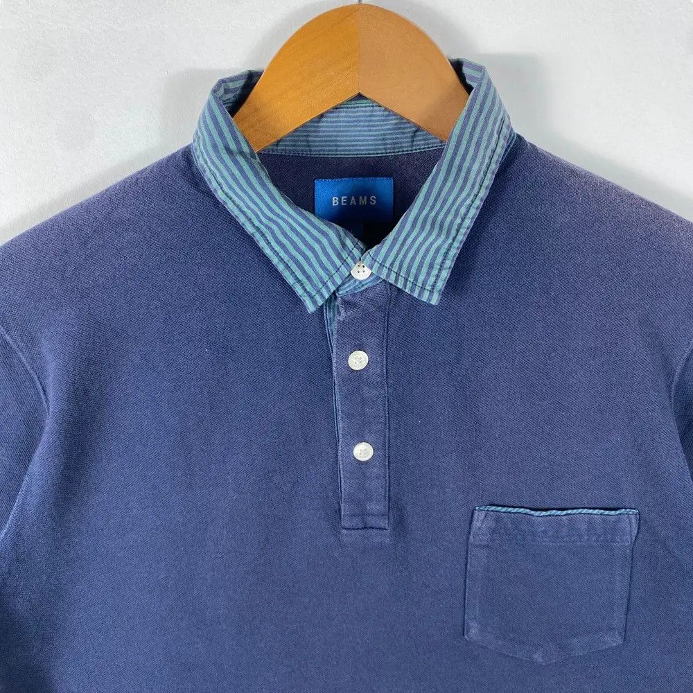 Beams Japan BEAMS Indigo Pocket Polo Shirt Large Size Size US L / EU 52-54 / 3 - 2 Thumbnail
