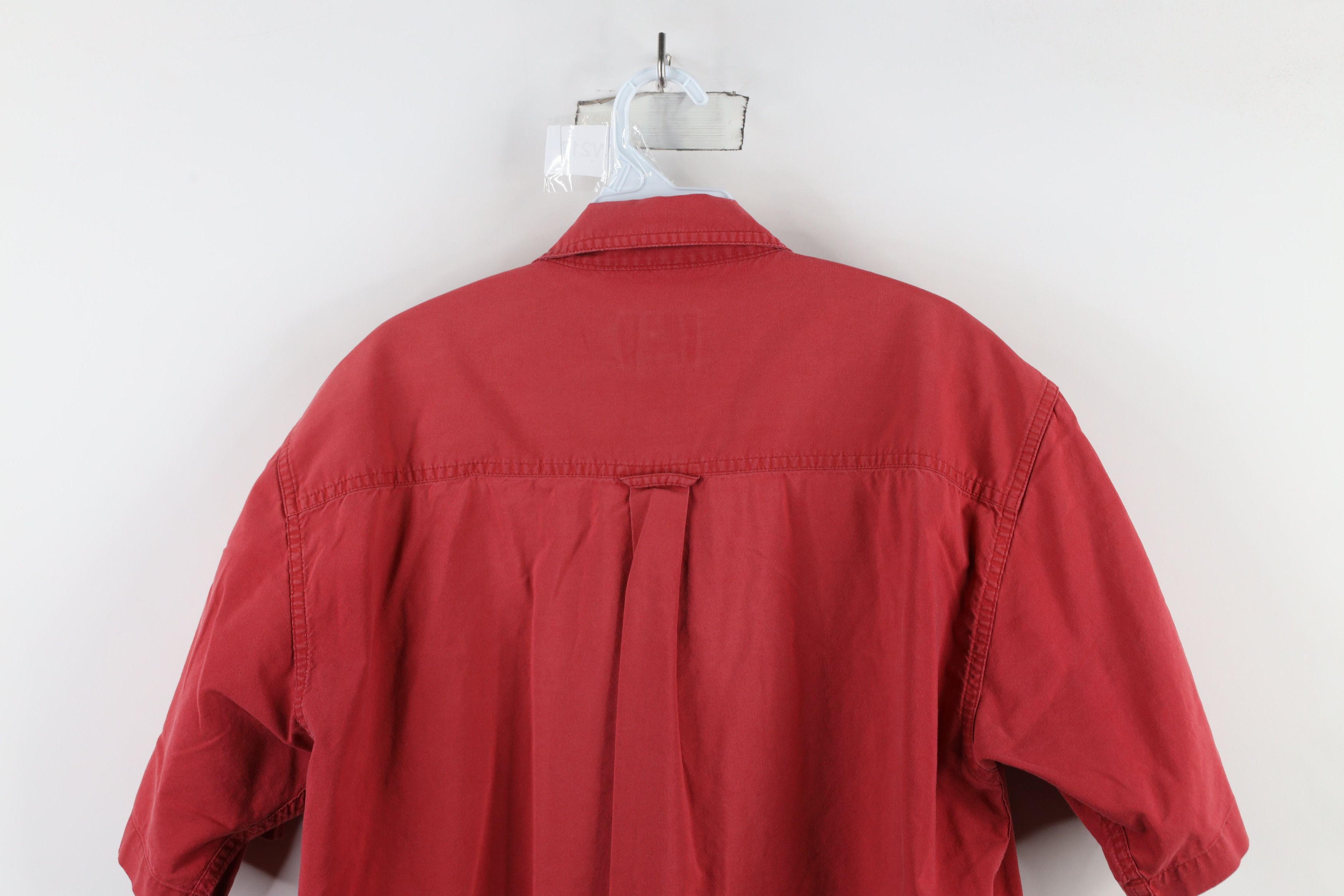 Cabelas × Vintage Vintage Cabelas Double Pocket Safari Bush Button Shirt Red Size US M / EU 48-50 / 2 - 11 Thumbnail