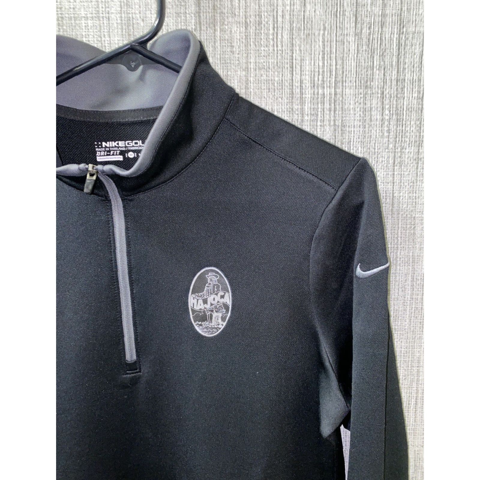 Nike Nike Golf Mens Black Dri-Fit 1/2 Zip Golf Polo Jacket Size M Size US M / EU 48-50 / 2 - 2 Thumbnail