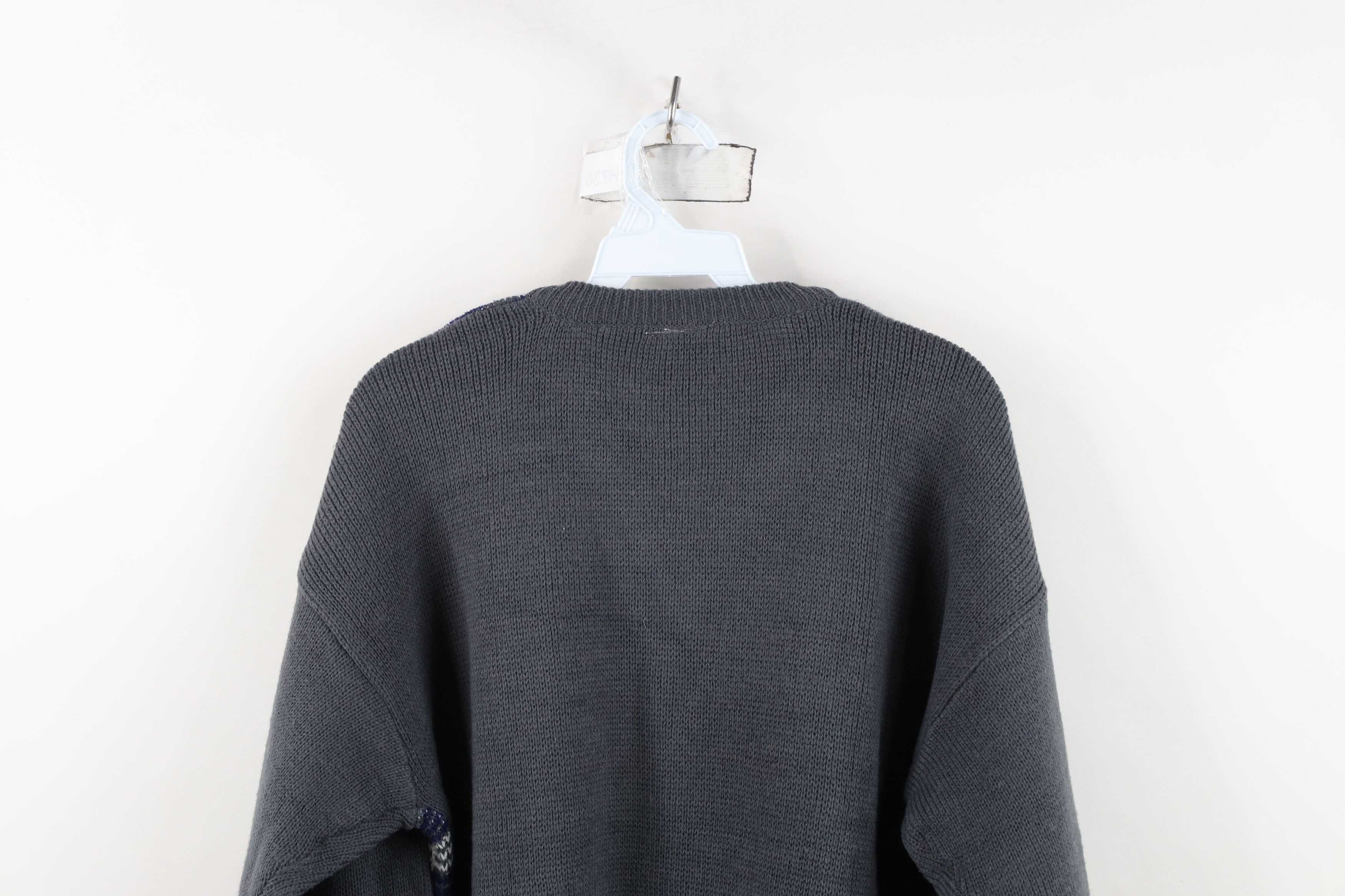 Vintage Vintage 90s Streetwear Ribbed Knit V-Neck Sweater Plaid Size US M / EU 48-50 / 2 - 13 Thumbnail