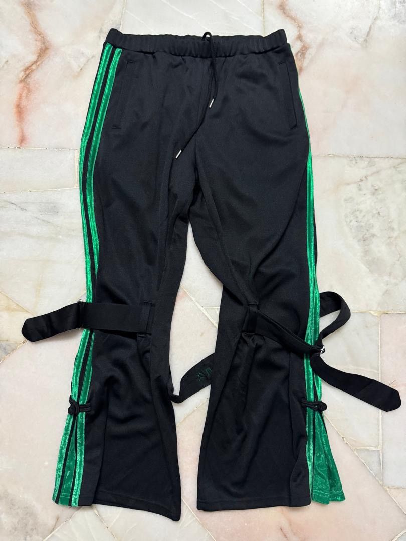 Needles RARE 90s GROWING PAINS STRAP FLARE TRACK PANTS MADE IN JAPAN Size US 29 - 14 Thumbnail