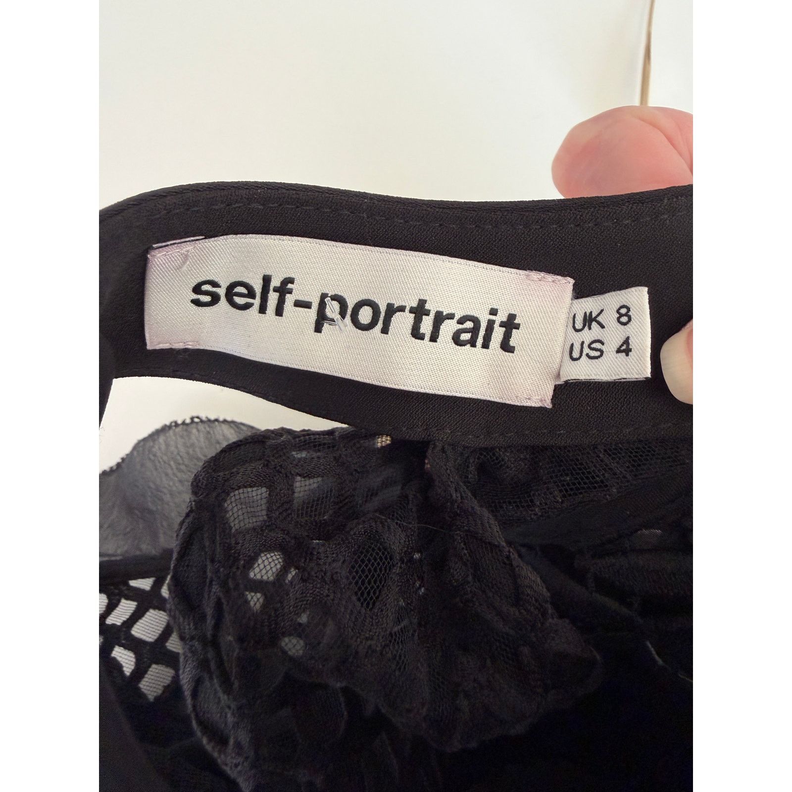 Self-Portrait Self-Portrait Black Purl Knit Cold Shoulder Top US 4 Size S / US 4 / IT 40 - 11 Thumbnail