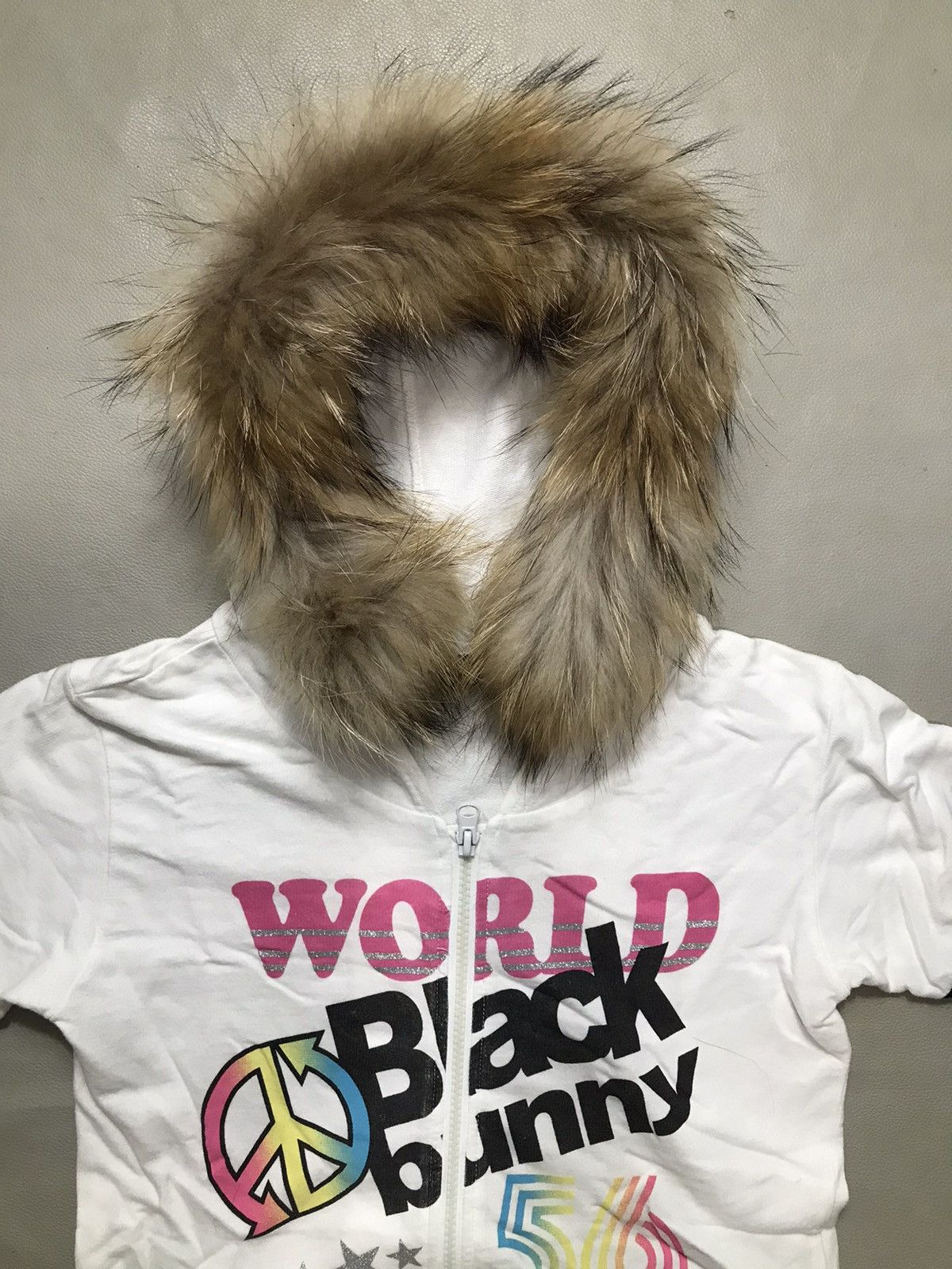 Hysteric Glamour World Peace zip Fur Hoodie hysteric style Size S / US 4 / IT 40 - 3 Thumbnail