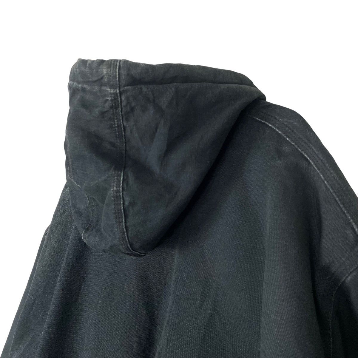 Carhartt × Vintage 💥90s CARHARTT J140 JACKET HOODIE SUNFADED BLACK Size US XXL / EU 58 / 5 - 8 Thumbnail