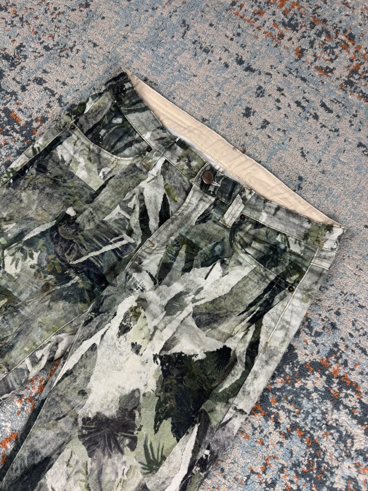 Grifoni Vintage Y2K Mauro Grifoni floral jungle print skinny pants Size 28" / US 6 / IT 42 - 3 Thumbnail