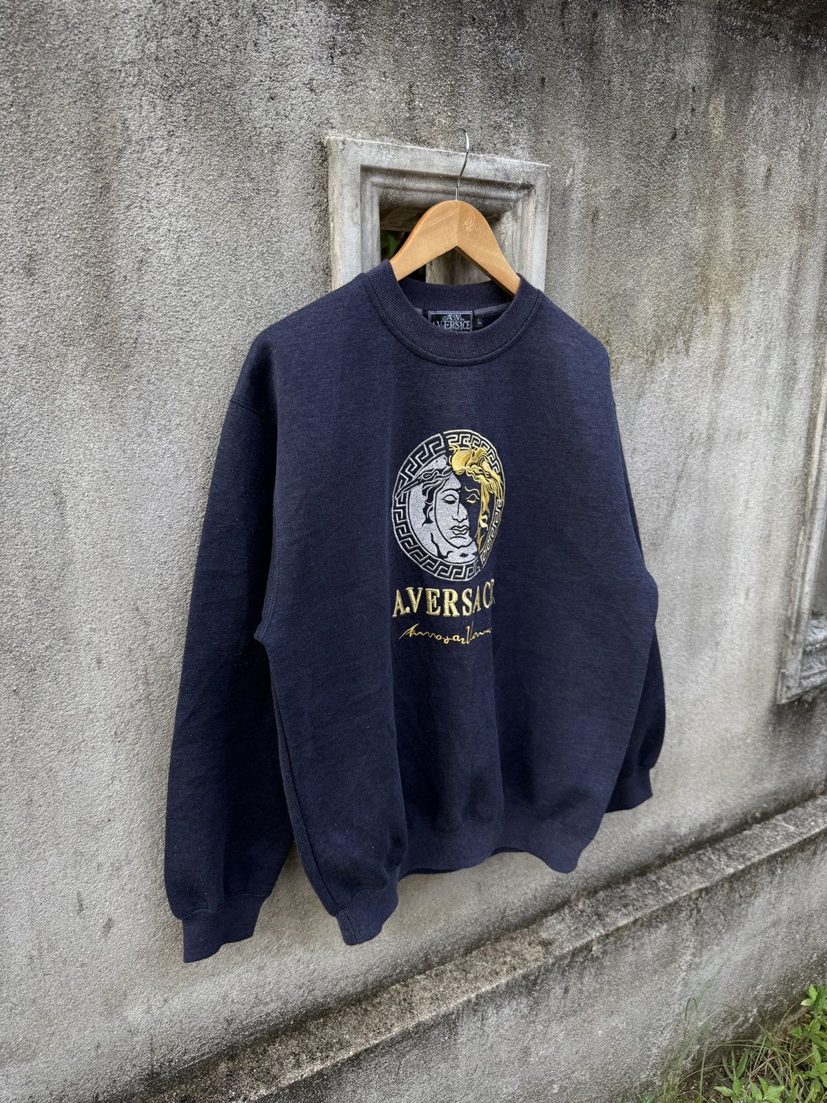 Versace Jeans Couture Vintage 90s Versace Jeans Couture Embroidered Sweatshirt Size US XL / EU 56 / 4 - 2 Thumbnail