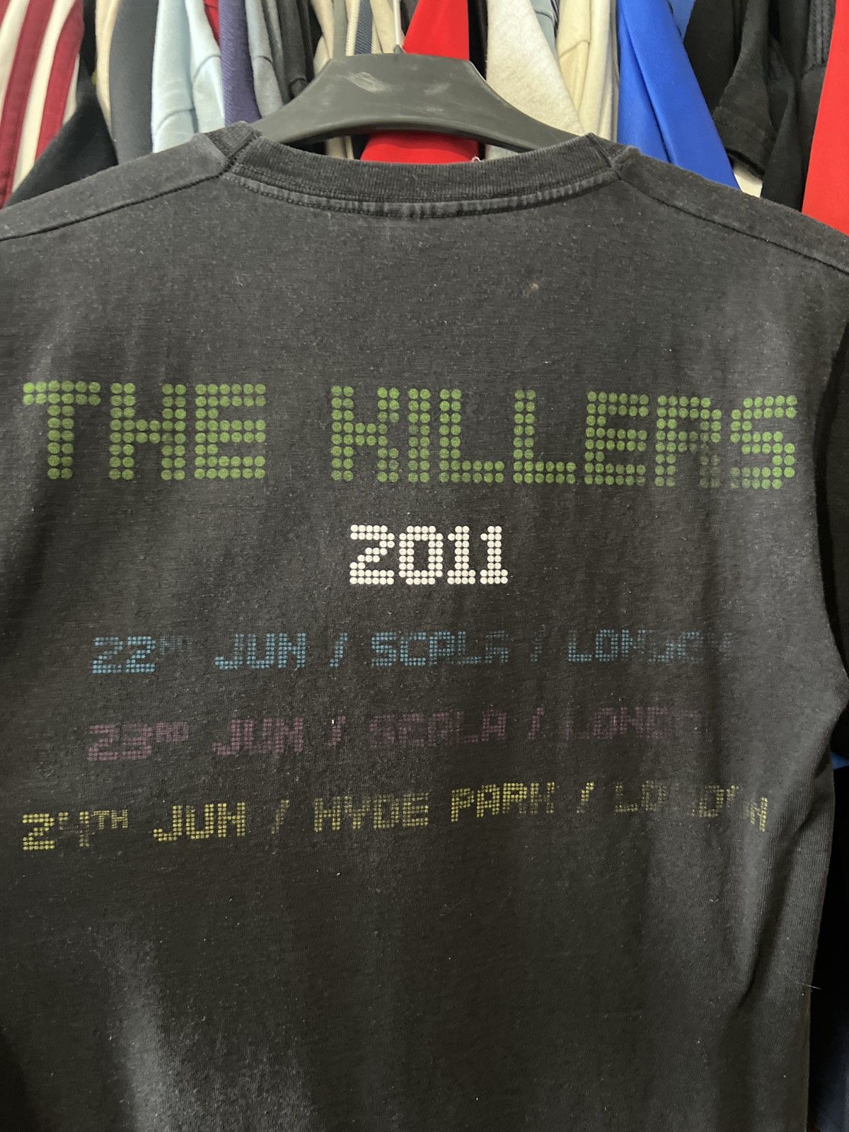 Band Tees × Vintage 2011 VINTAGE THE KILLERS AOP BAND ROCK TOUR T SHIRT SIZE S Size US S / EU 44-46 / 1 - 8 Thumbnail