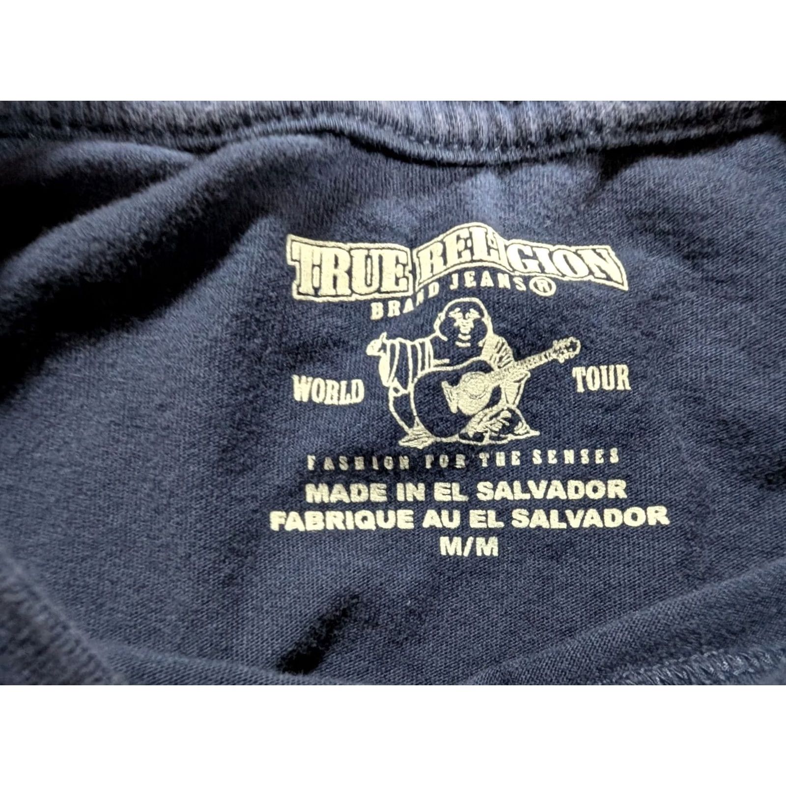 True Religion True Religion T-Shirt Men’s Shirt Short Sleeve Crew Neck Logo Tiger Tattoo Graphic Print Blue Medium Size US M / EU 48-50 / 2 - 3 Thumbnail