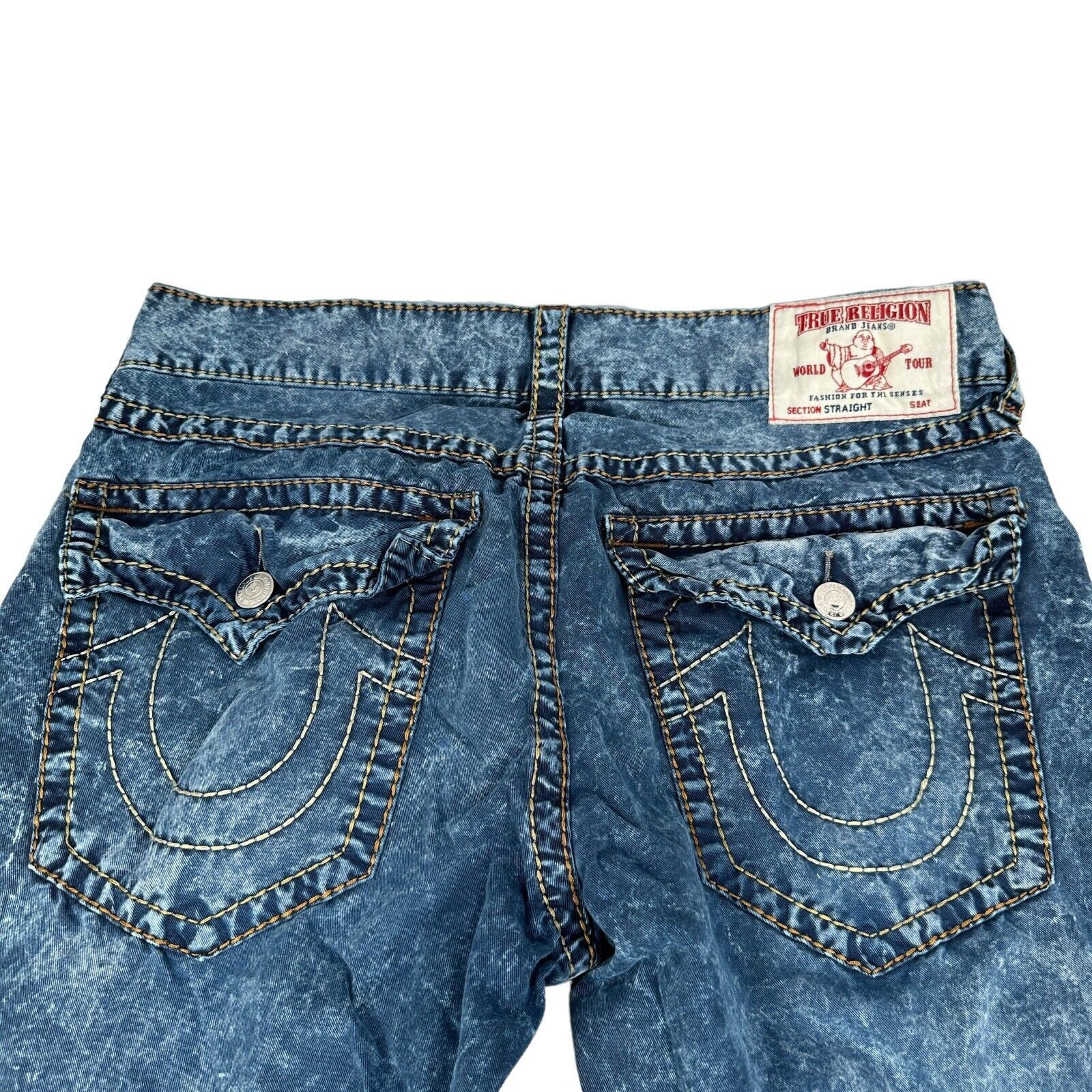 True Religion True Religion Straight Jeans Mens 36 Acid Wash Denim Tie Dye Size US 36 / EU 52 - 5 Thumbnail