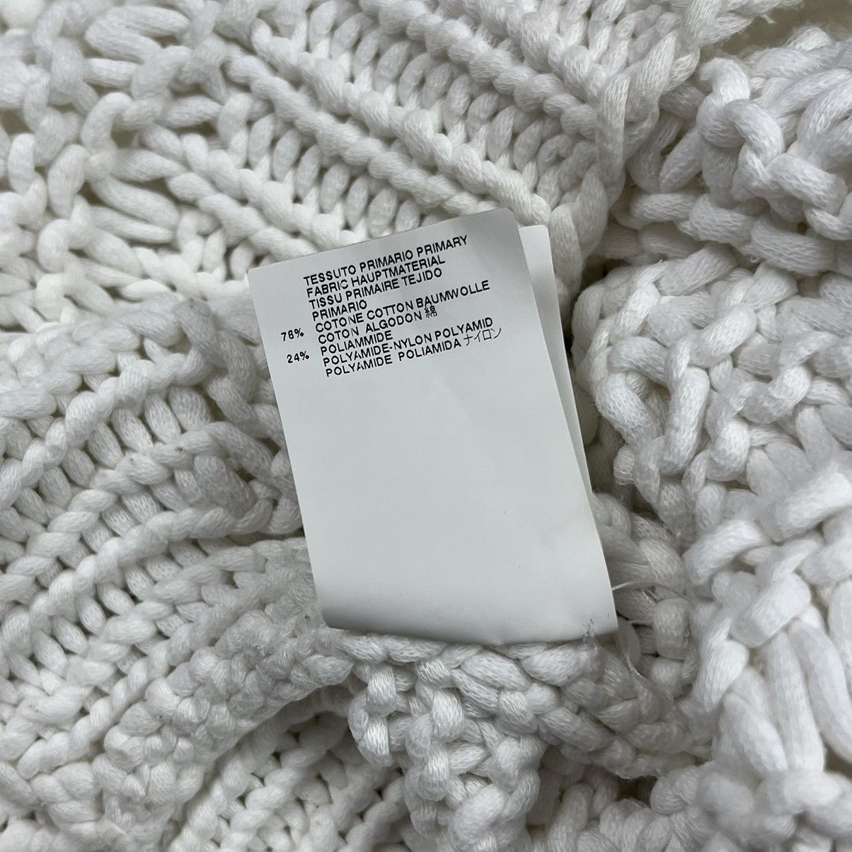 Maison Margiela MAISON MARGIELA MM6 White Sweater V Neck Fishnet Small Size S / US 4 / IT 40 - 7 Thumbnail