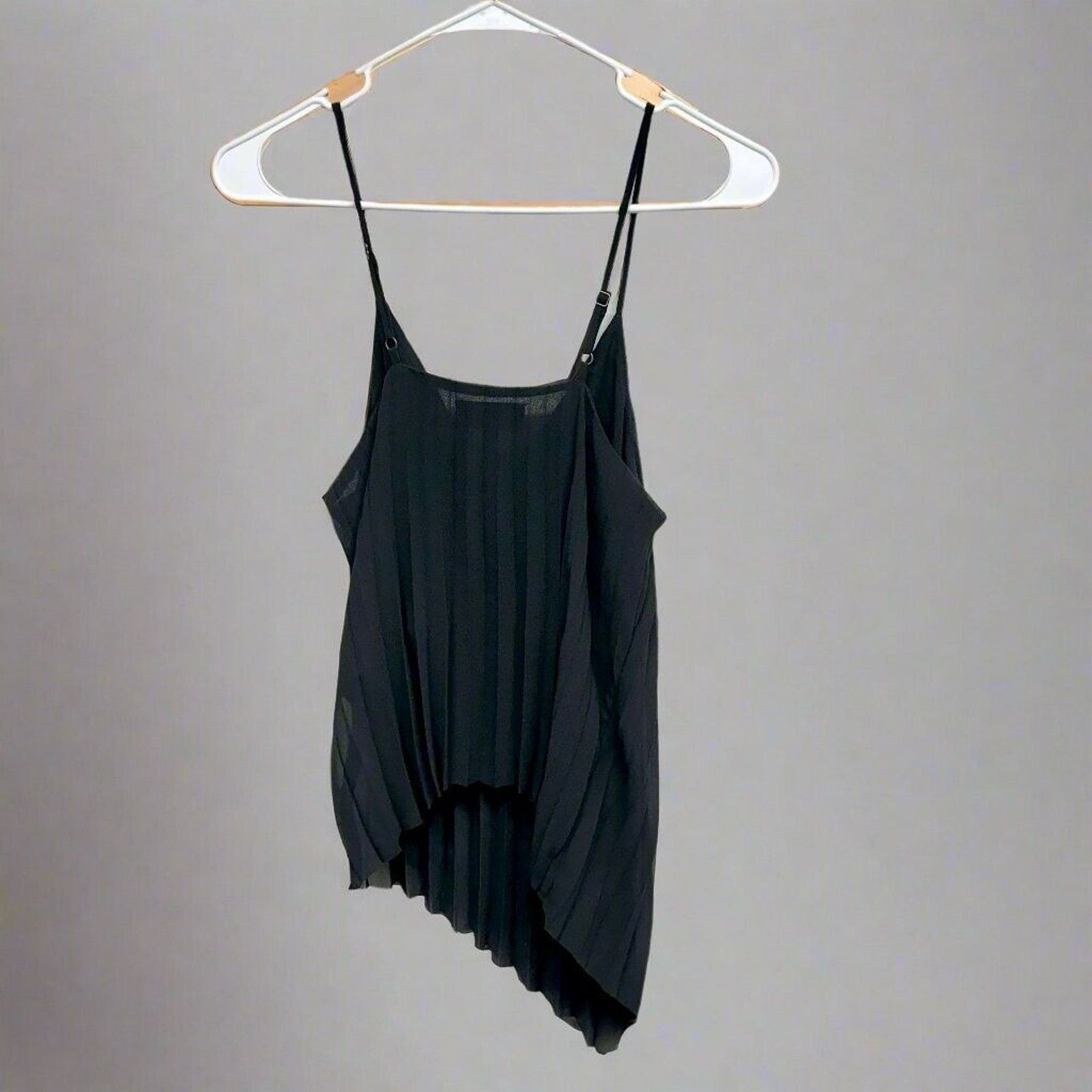 & Other Stories & Other Stories Asymmetrical Chiffon Black Tank Top Size 4 Size S / US 4 / IT 40 - 5 Thumbnail