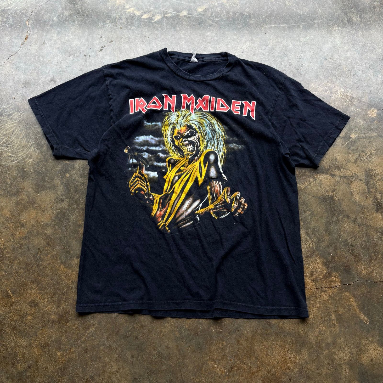 Band Tees × Vintage Vintage Faded Y2K iron maiden Black t-shirt Size US L / EU 52-54 / 3 - 1 Thumbnail