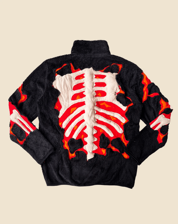 Handmade × Japanese Brand 1OF1 REWORKED SKELETON CRACKY LAVA POLAR FLEECE SIZE M Size US M / EU 48-50 / 2 - 6 Thumbnail