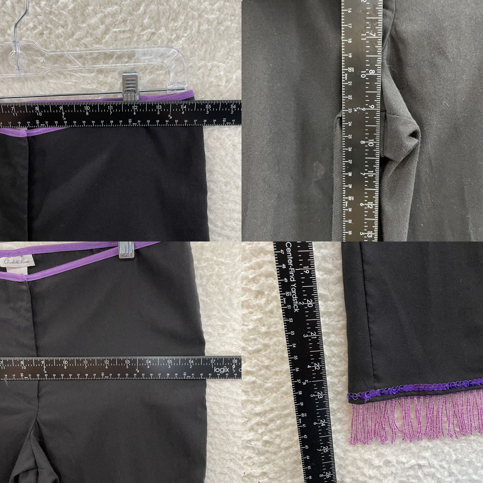Vintage VINTAGE 90s Y2K Capri Pants Slacks Dress Pants Office Siren Cyber Corpcore Black 8 Womens Mens? Size 30" / US 8 / IT 44 - 8 Thumbnail
