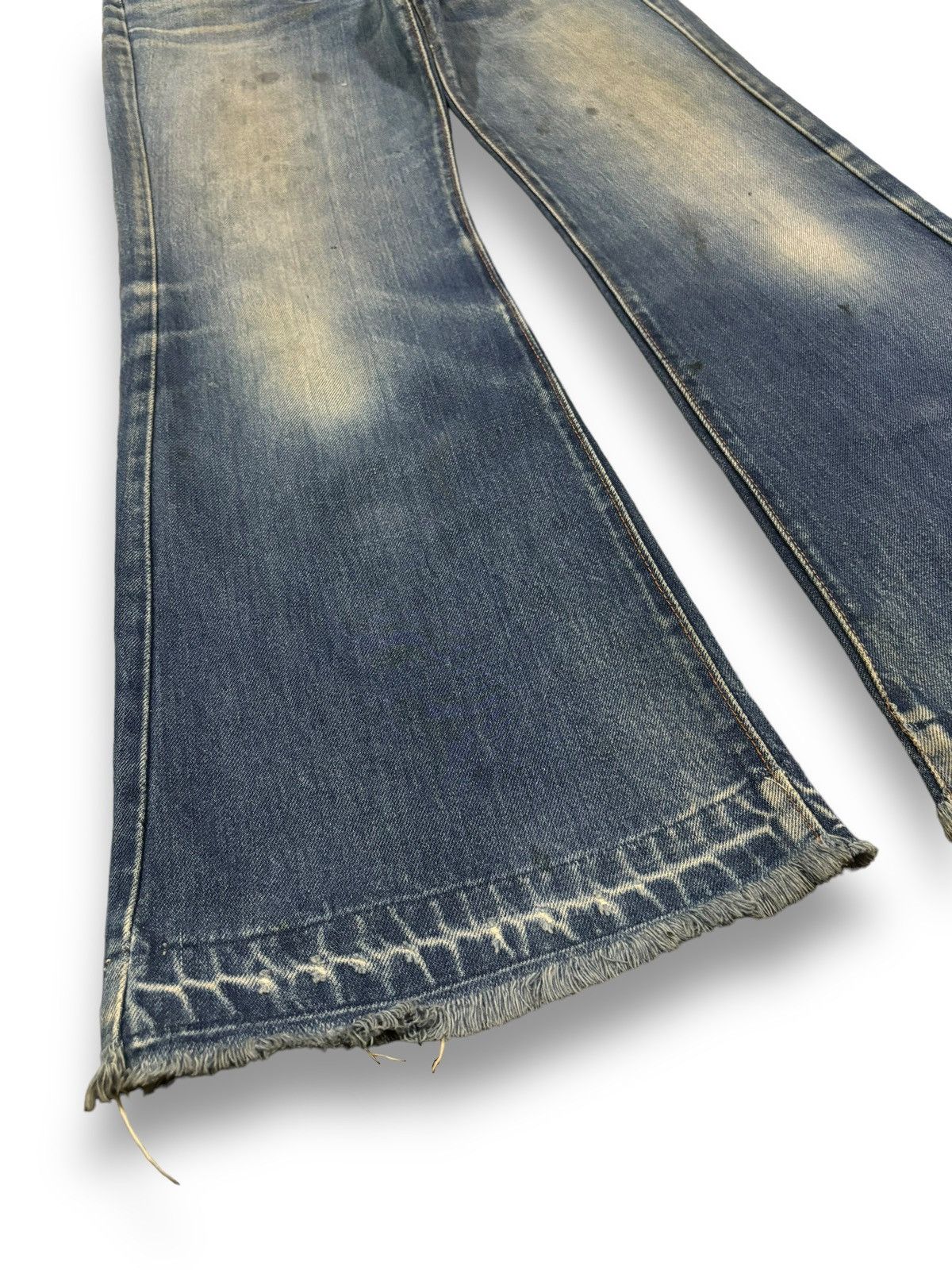 Big John Vintage 90s Japanese Brand Mud Wash Flare Bell Bottom Jeans Size US 30 / EU 46 - 10 Thumbnail