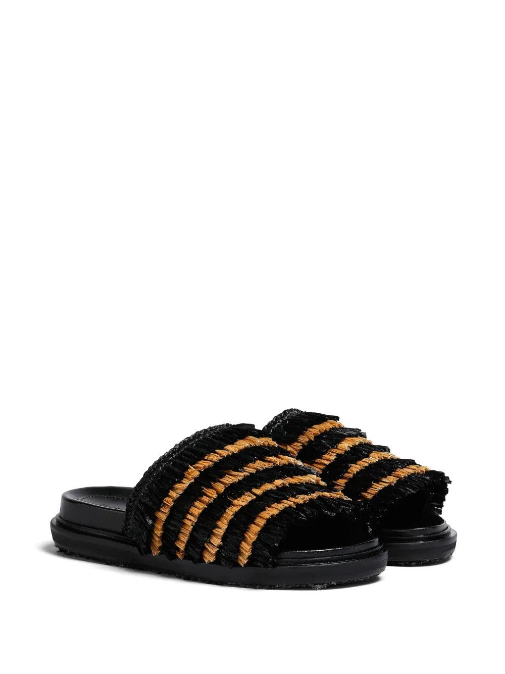 Marni o1y1025 Slippers in Black/Beige Size US 10 / IT 40 - 2 Thumbnail