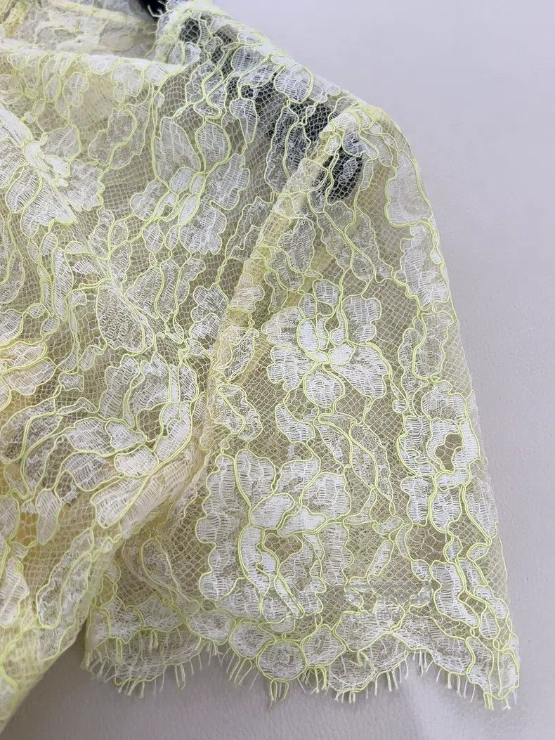 Valentino Valentino Lemon yellow lace dress Size M / US 6-8 / IT 42-44 - 9 Thumbnail