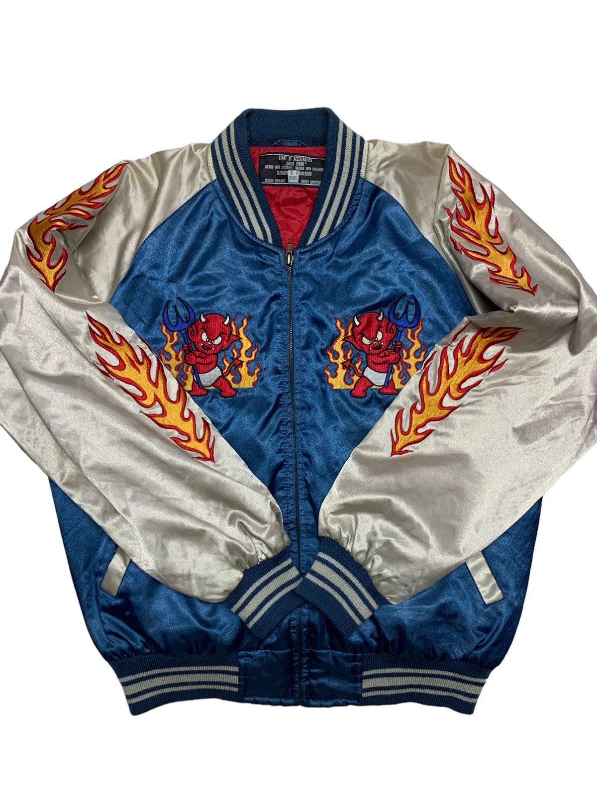 Vintage great red hot power of devils Sukajan jacket