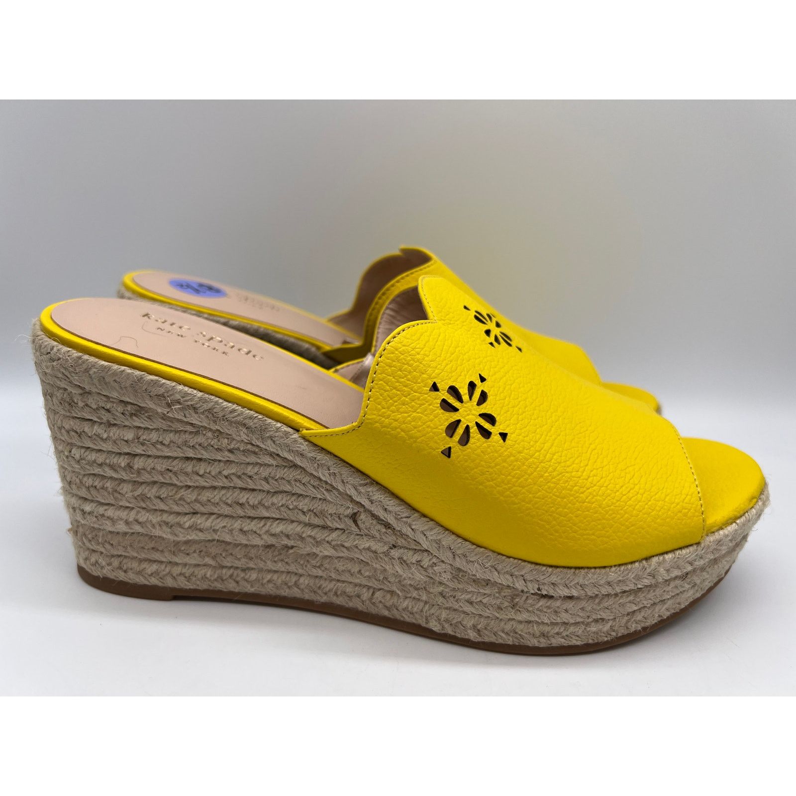 Kate Spade Tenley Espadrille Wedge Mule Sandal Yellow