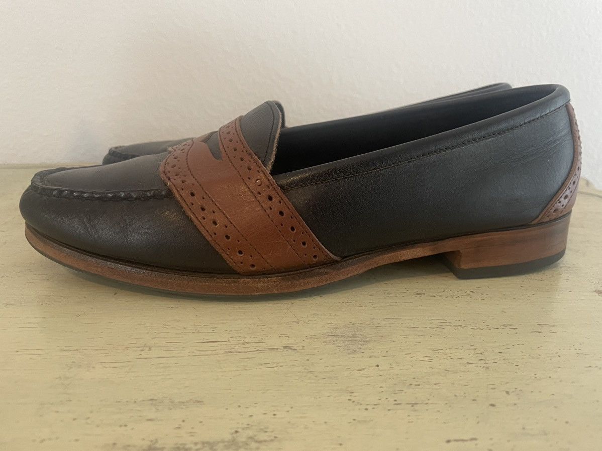 Polo Ralph Lauren × Vintage Leather Brogue Two-Tone Penny Loafer Size US 8.5 / EU 41-42 - 4 Thumbnail