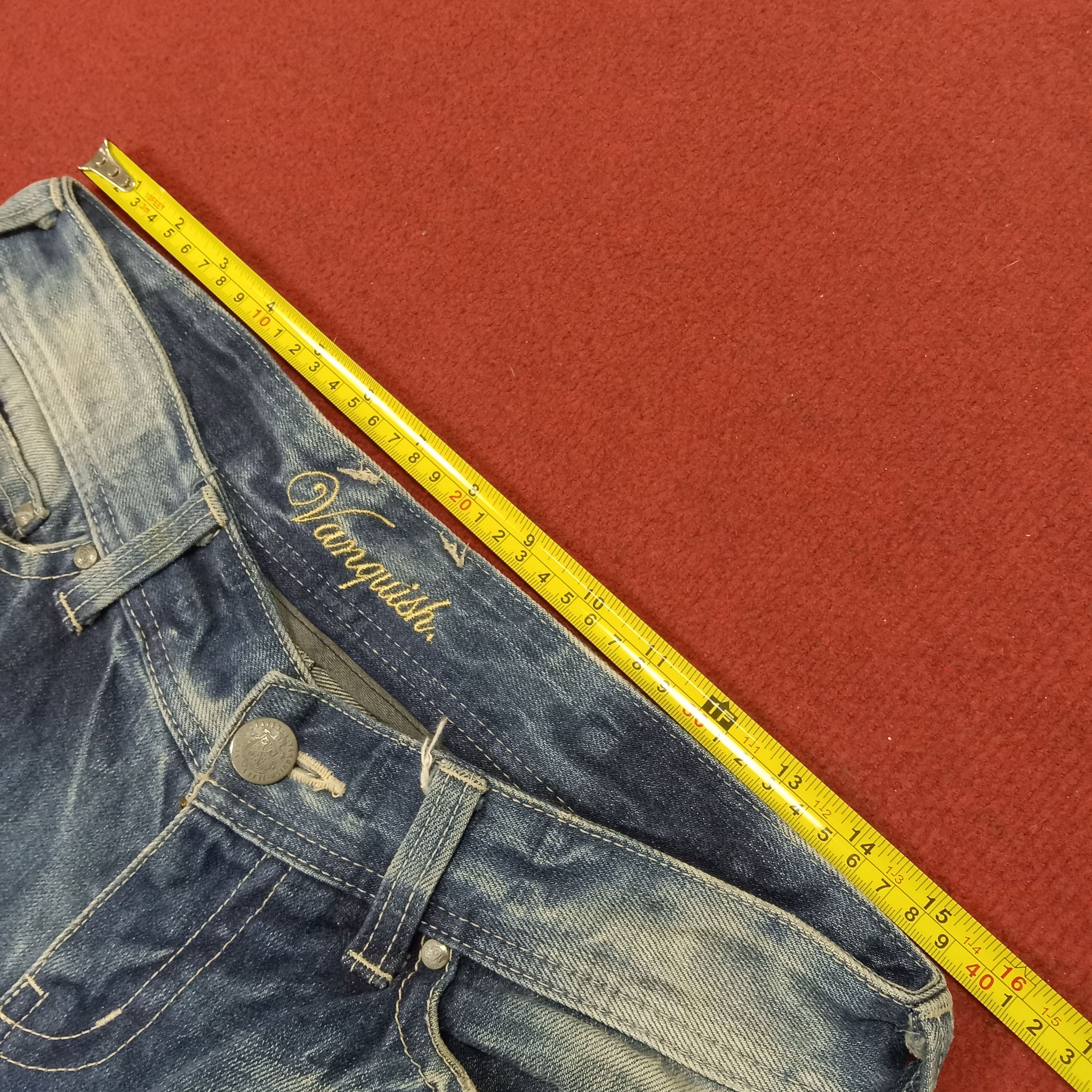 Vanquish Vanquish Gold Distressed Jeans Rock Punk Style Size 31" - 7 Thumbnail