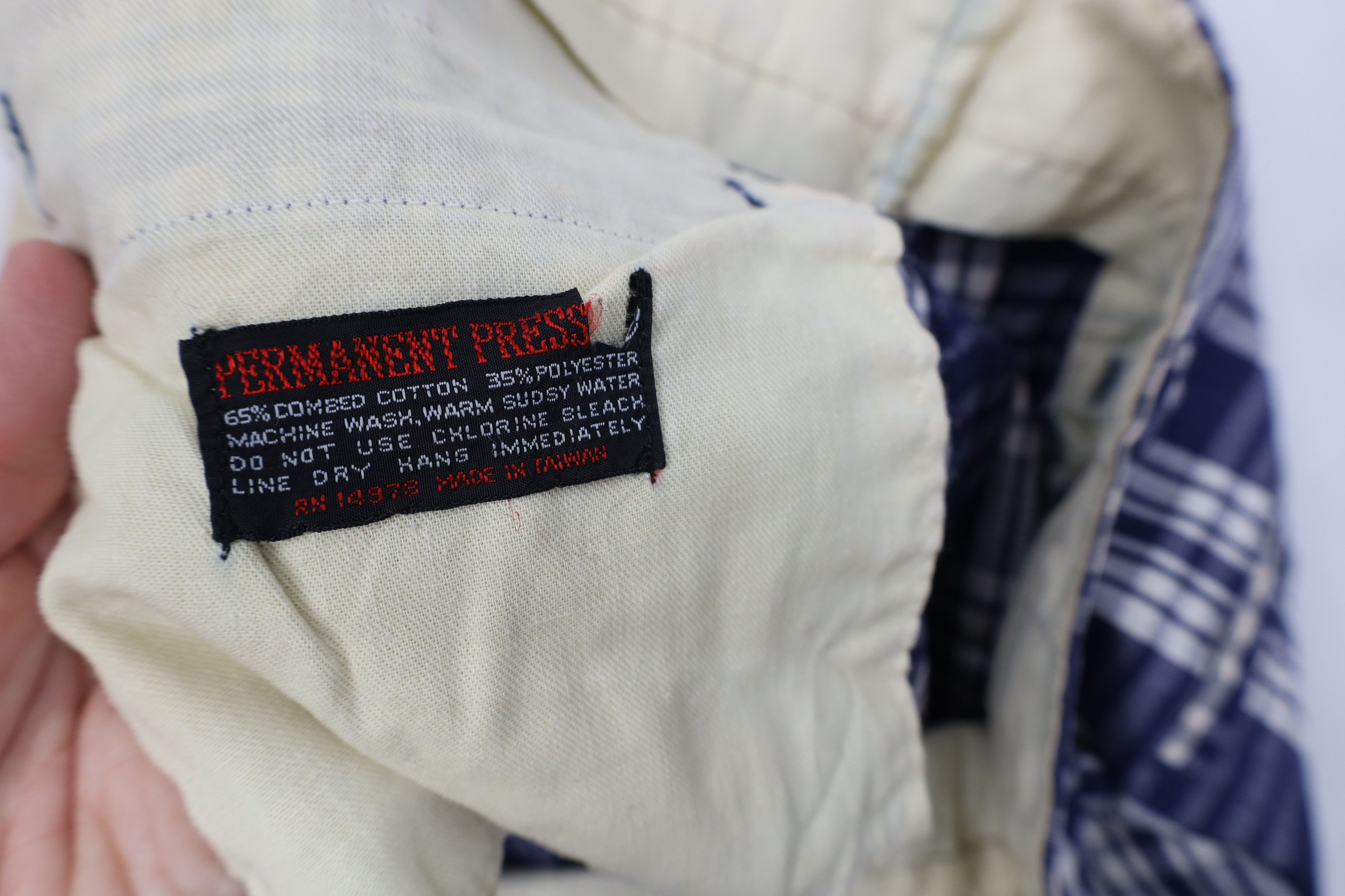 Vintage Vintage 50s 60s Streetwear Above Knee Chino Shorts Blue Size US 38 / EU 54 - 9 Thumbnail