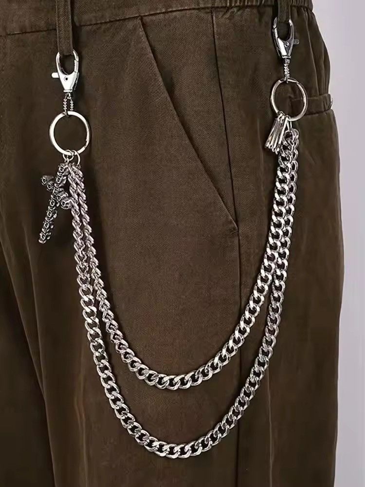 Other Cross Keychain Clip Belts Jeans Rock Hip Hop Pants Chain Size ONE SIZE - 1 Thumbnail