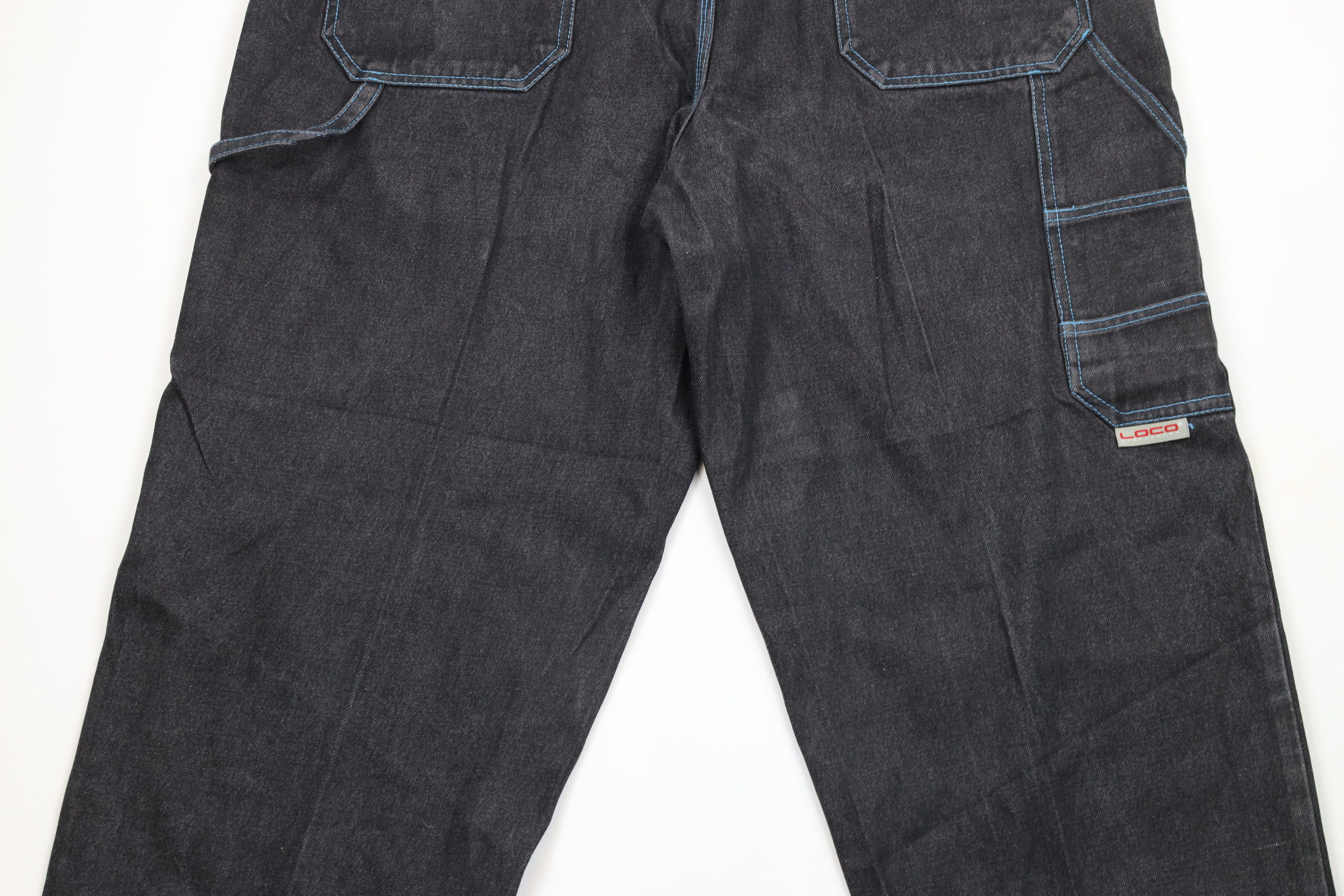 Vintage Vintage 90s Streetwear Baggy Fit Wide Leg Denim Jeans Black Size US 44 / EU 60 - 12 Thumbnail
