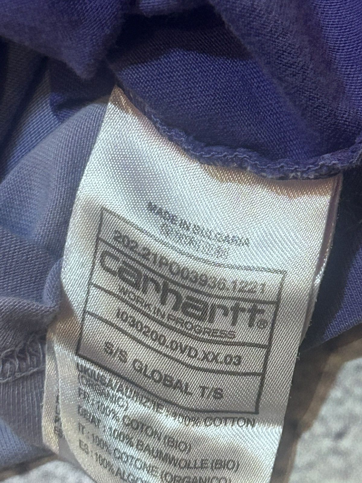 Carhartt Carhartt WIP “Global” Tie-Dye Tee Blue / Purple Wash Size US S / EU 44-46 / 1 - 7 Thumbnail