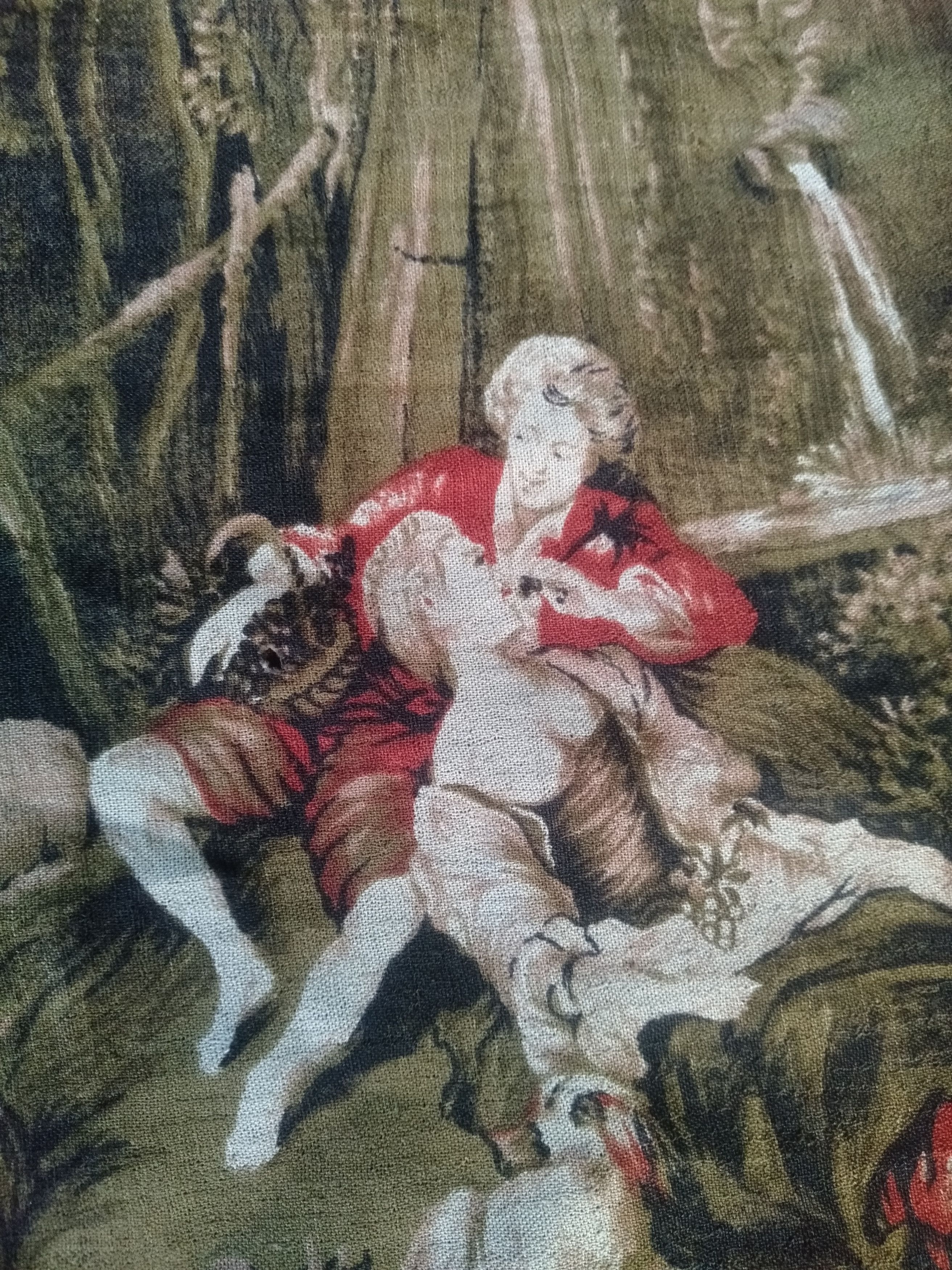 Seditionaries Vintage 80s Print Polo Shirt Louis Aubusson Painting Size US M / EU 48-50 / 2 - 5 Thumbnail