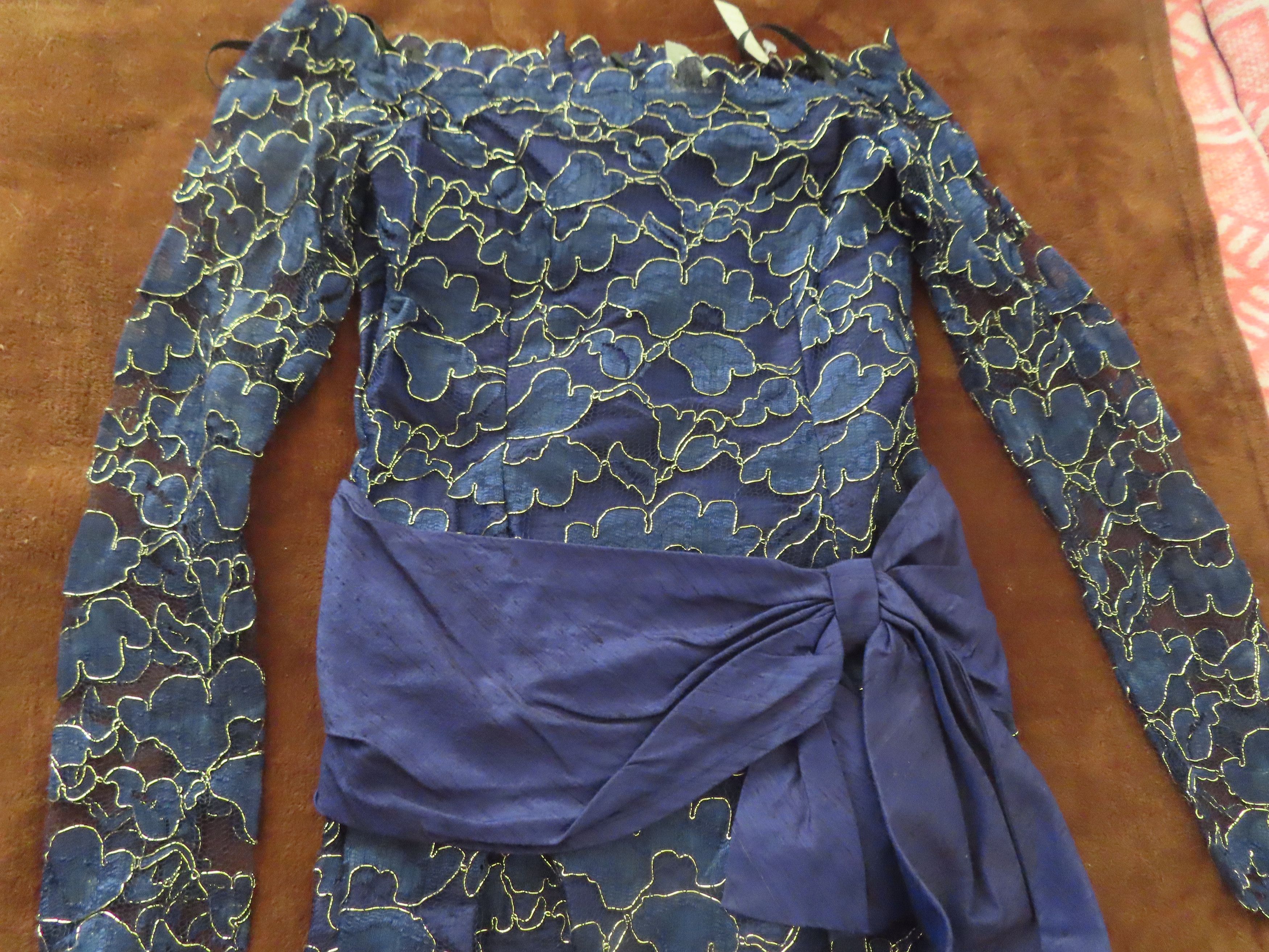 Designer × Vintage vintage rare pol' atteu silk evening dress sz 5/6 Size M / US 6-8 / IT 42-44 - 4 Thumbnail