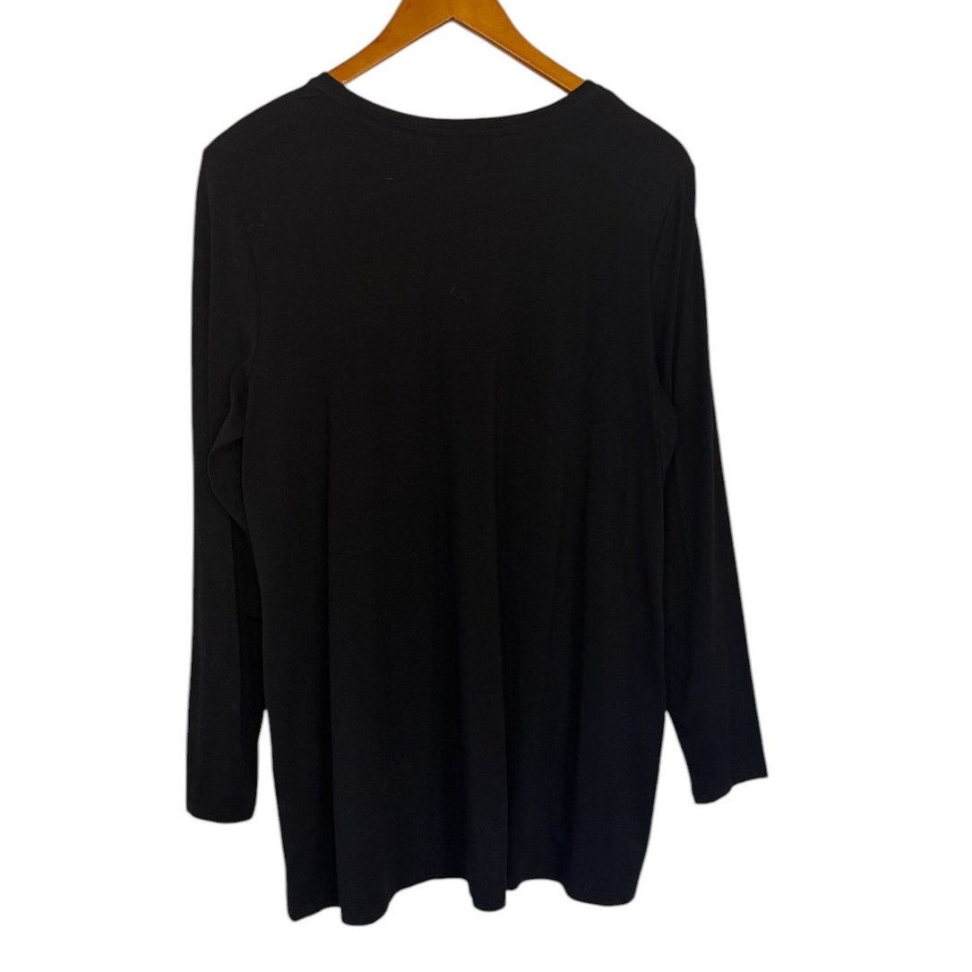 Eileen Fisher Eileen Fisher Top Women Large Black Tencel Lyocell Tunic Size L / US 10 / IT 46 - 5 Thumbnail